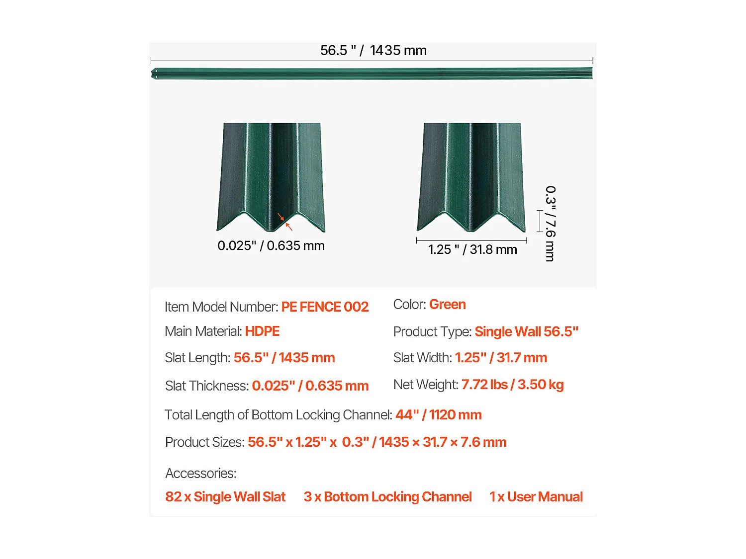 Clôture à Mailles SucceBuy Kit de Confidentialité pour Clôture à Mailles Losangées, Simple Paroi pour Clôture de 1,5 m de Haut, Verrouillage par le Bas
