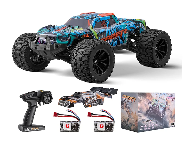 Voiture Electrique Enfants SucceBuy Voiture Tout-Terrain Télécommandée à l'Échelle 1:14 pour Enfants, 4 Roues Motrices