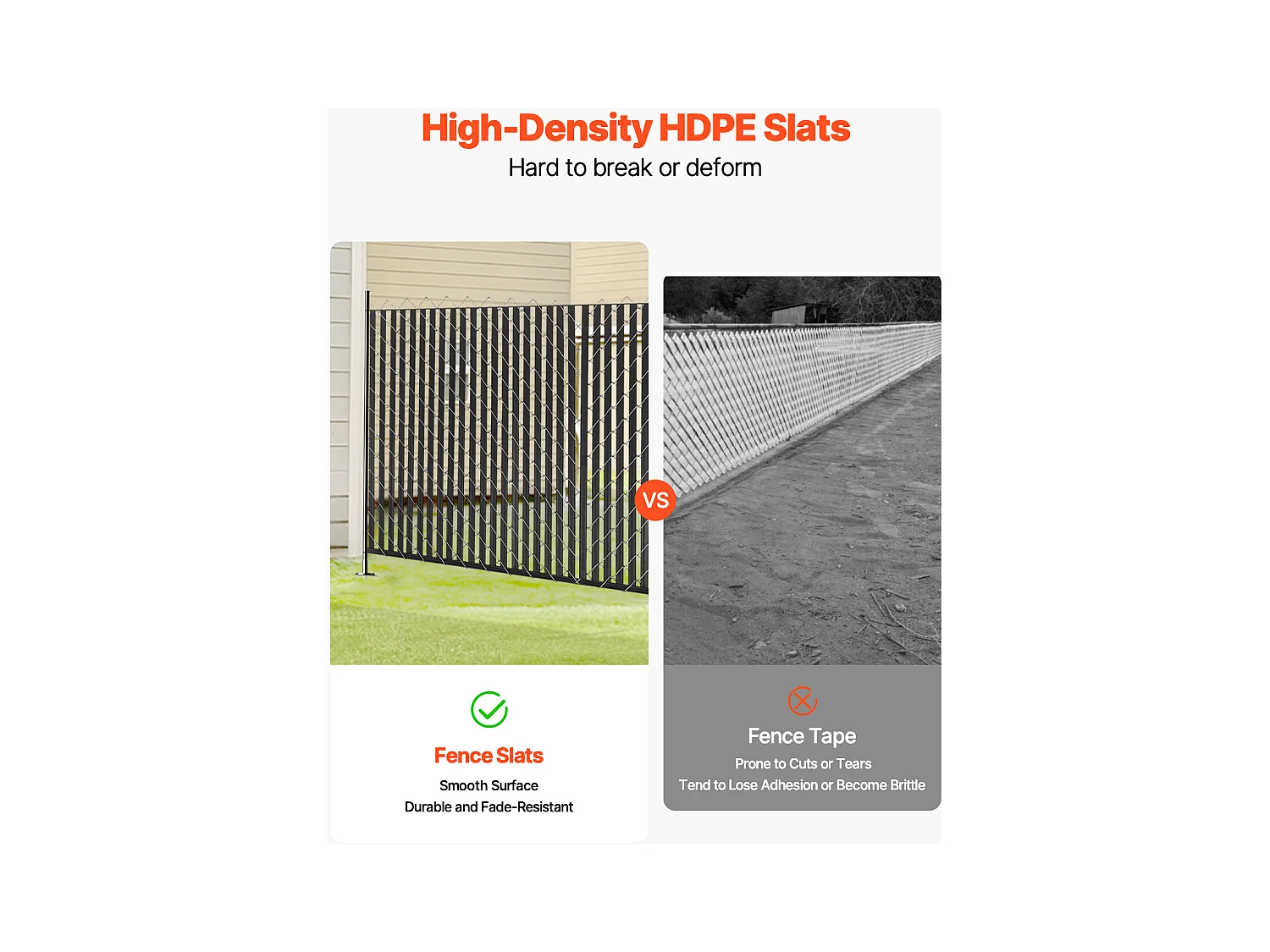 Clôture à Mailles SucceBuy Kit de Confidentialité à Double Paroi pour Clôture à Mailles Losangées de 1,8 m de Haut, Verrouillage par le Bas, Noir