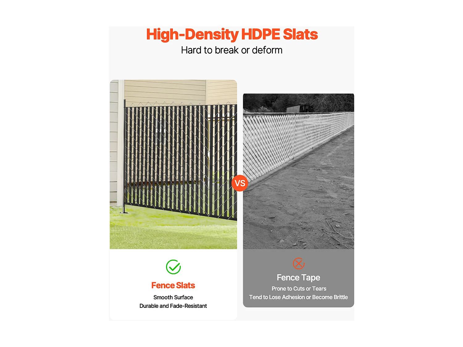 Clôture à Mailles SucceBuy Kit de Confidentialité à Double Paroi pour Clôture à Mailles Losangées de 1,8 m de Haut, Verrouillage par le Bas, Noir