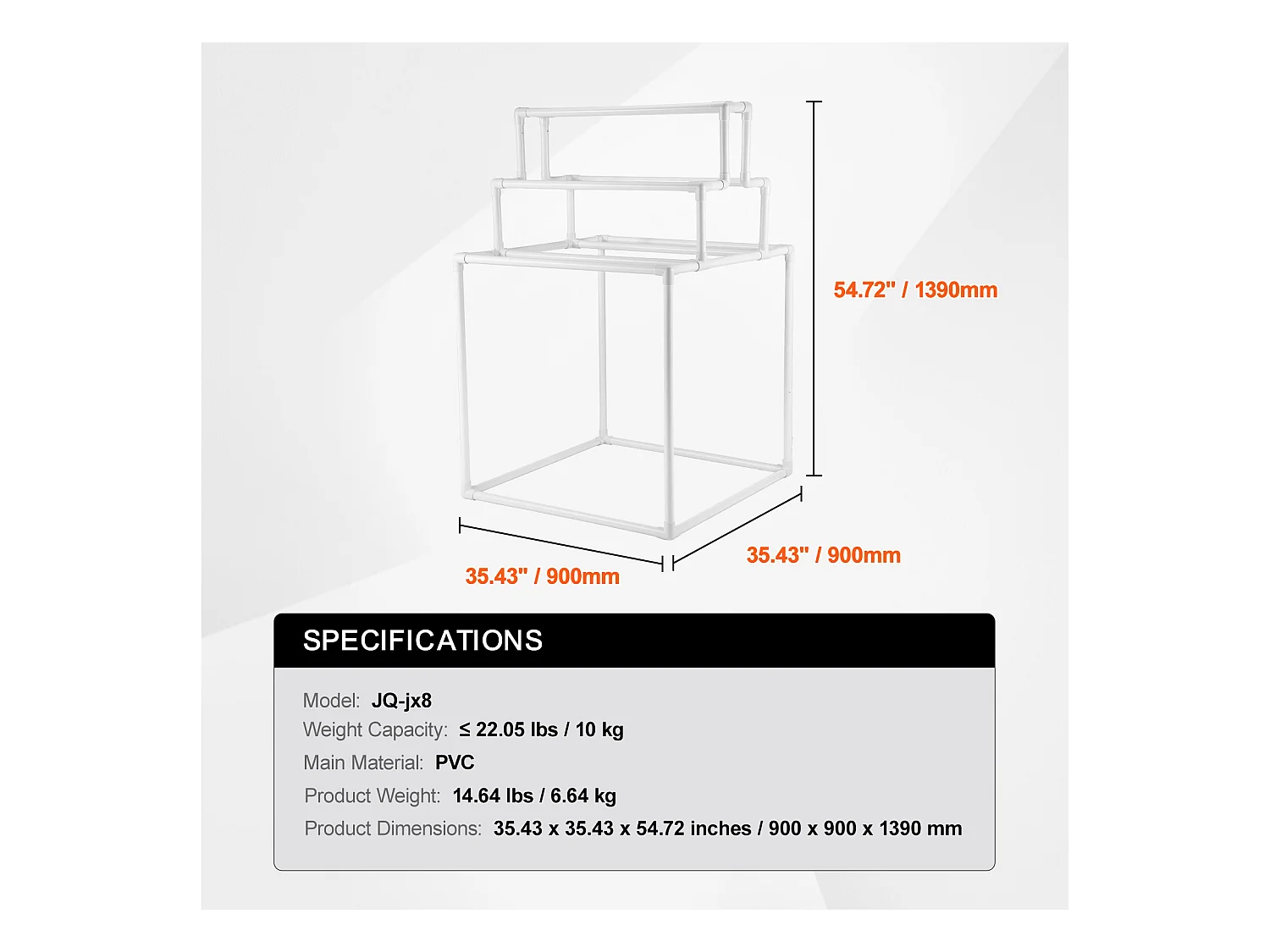 Porte-Serviettes SucceBuy, Porte-Serviettes d'Extérieur en PVC pour Piscine, 8 Barres, Spa, Salle de Bain, Blanc