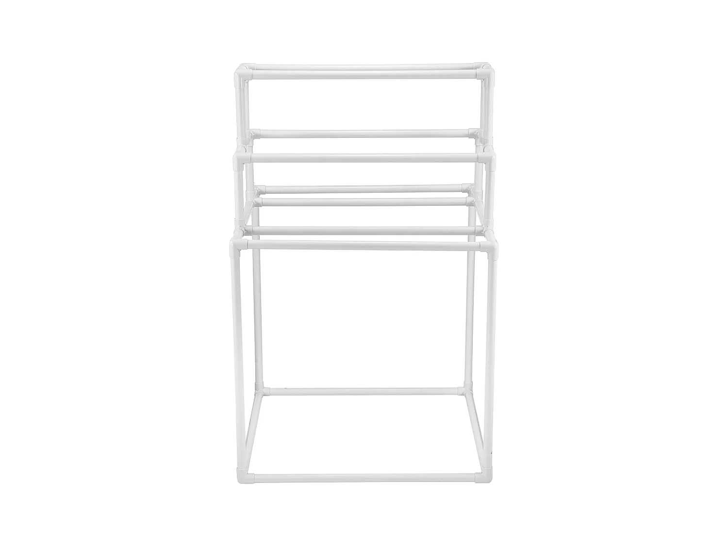 Porte-Serviettes SucceBuy, Porte-Serviettes d'Extérieur en PVC pour Piscine, 8 Barres, Spa, Salle de Bain, Blanc