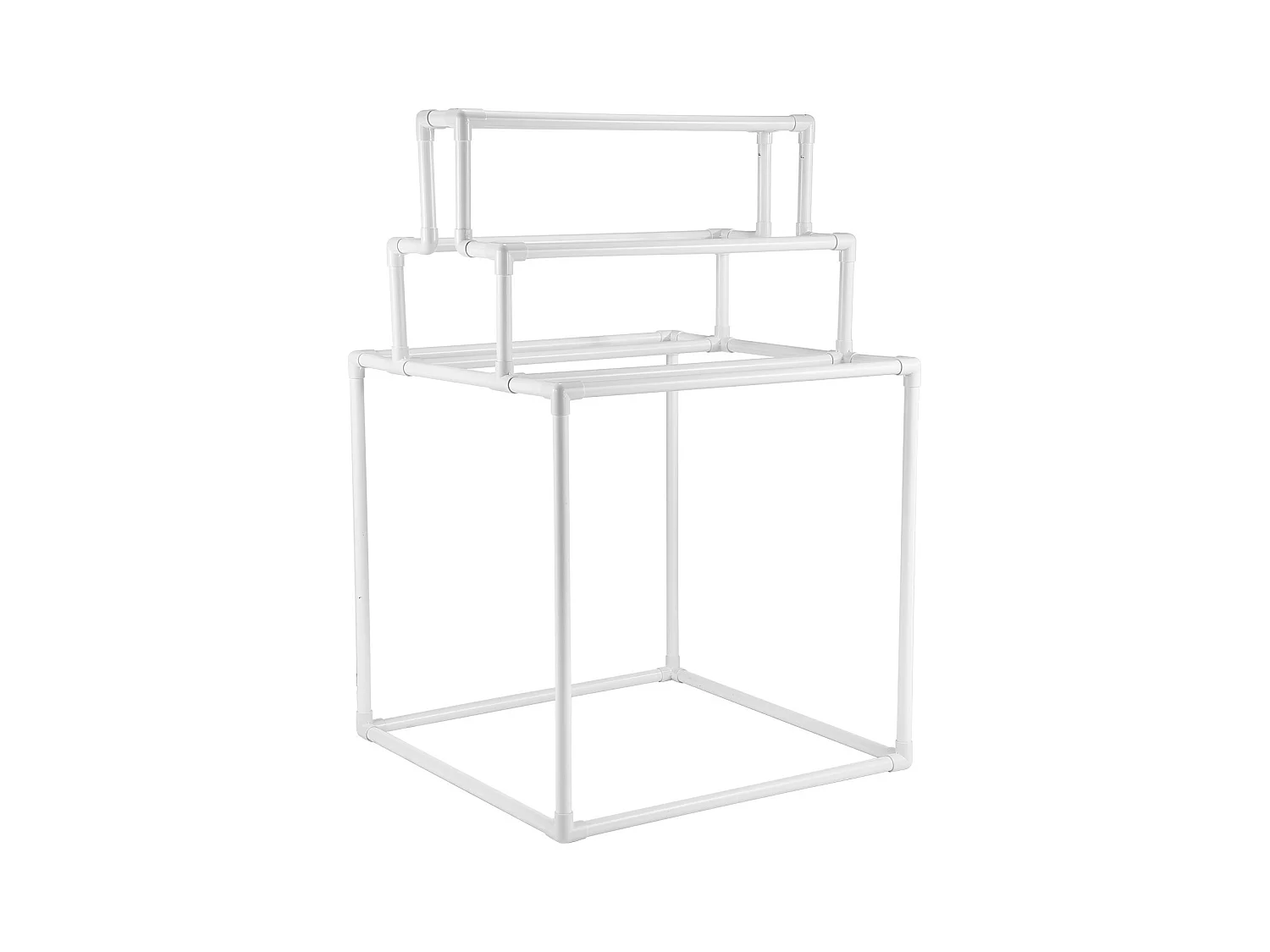 Handdoekenrek SucceBuy, PVC Handdoekenrek voor Buiten voor Zwembad, 8 Stangen, Spa, Badkamer, Wit