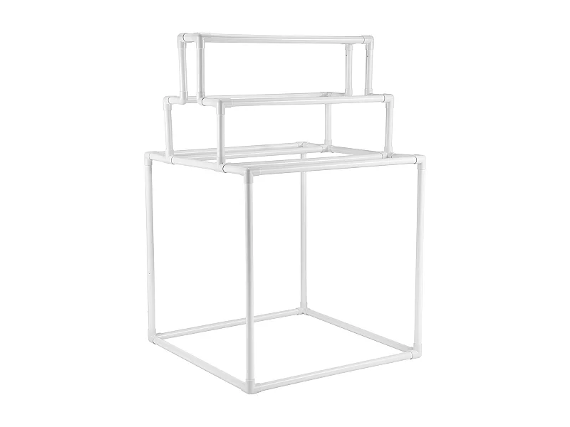 Handdoekenrek SucceBuy, PVC Handdoekenrek voor Buiten voor Zwembad, 8 Stangen, Spa, Badkamer, Wit