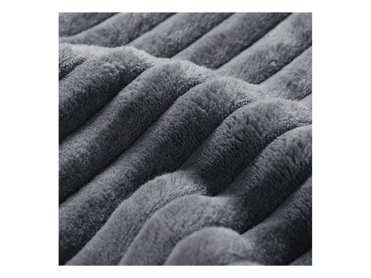 Canapé d'angle droit - Canapé avec 4 coussins - design nuage simple - velours côtelé blanc