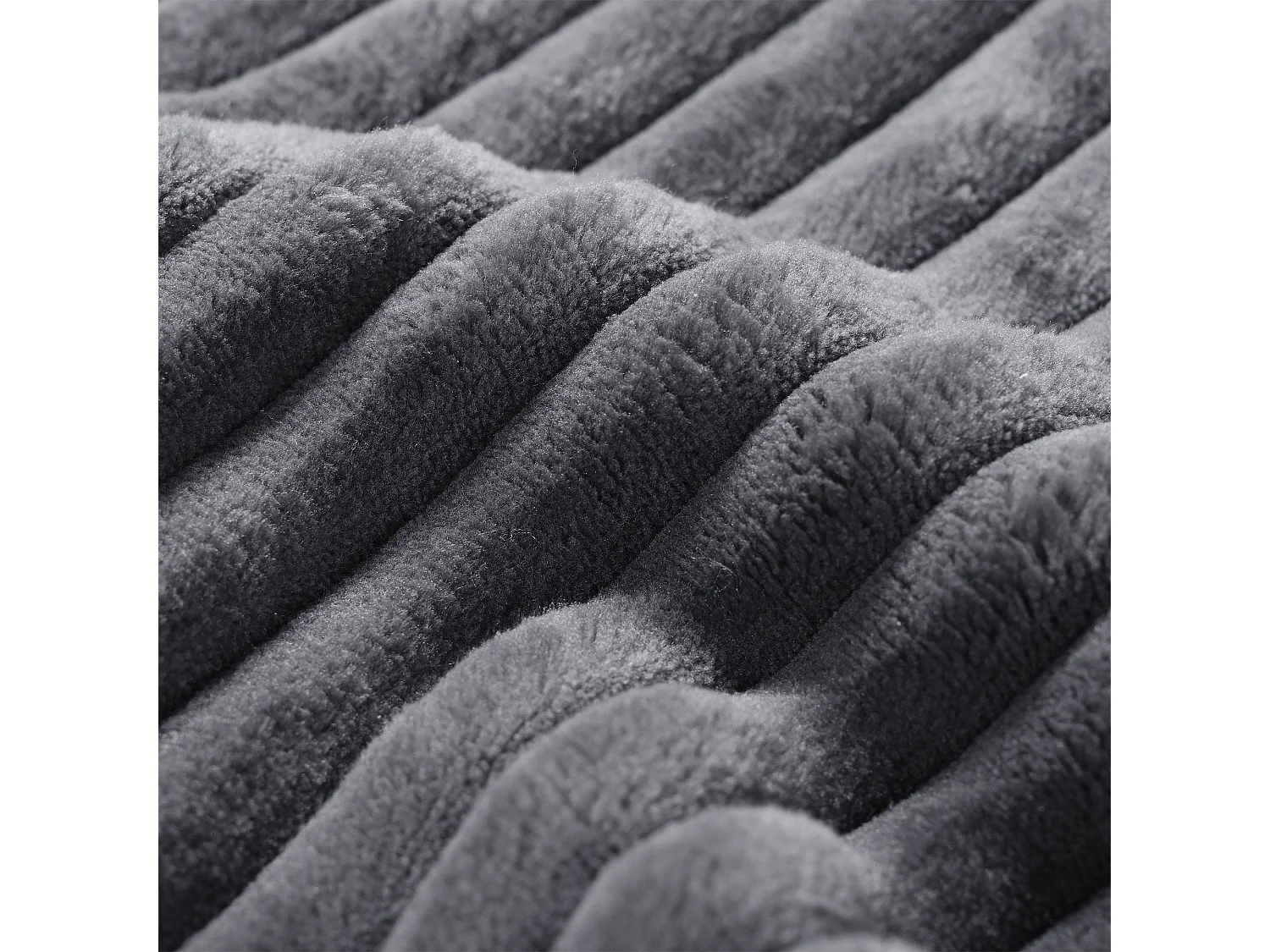 Divano angolare destro - Divano con 4 cuscini - design semplice a nuvola - velluto a coste grigio