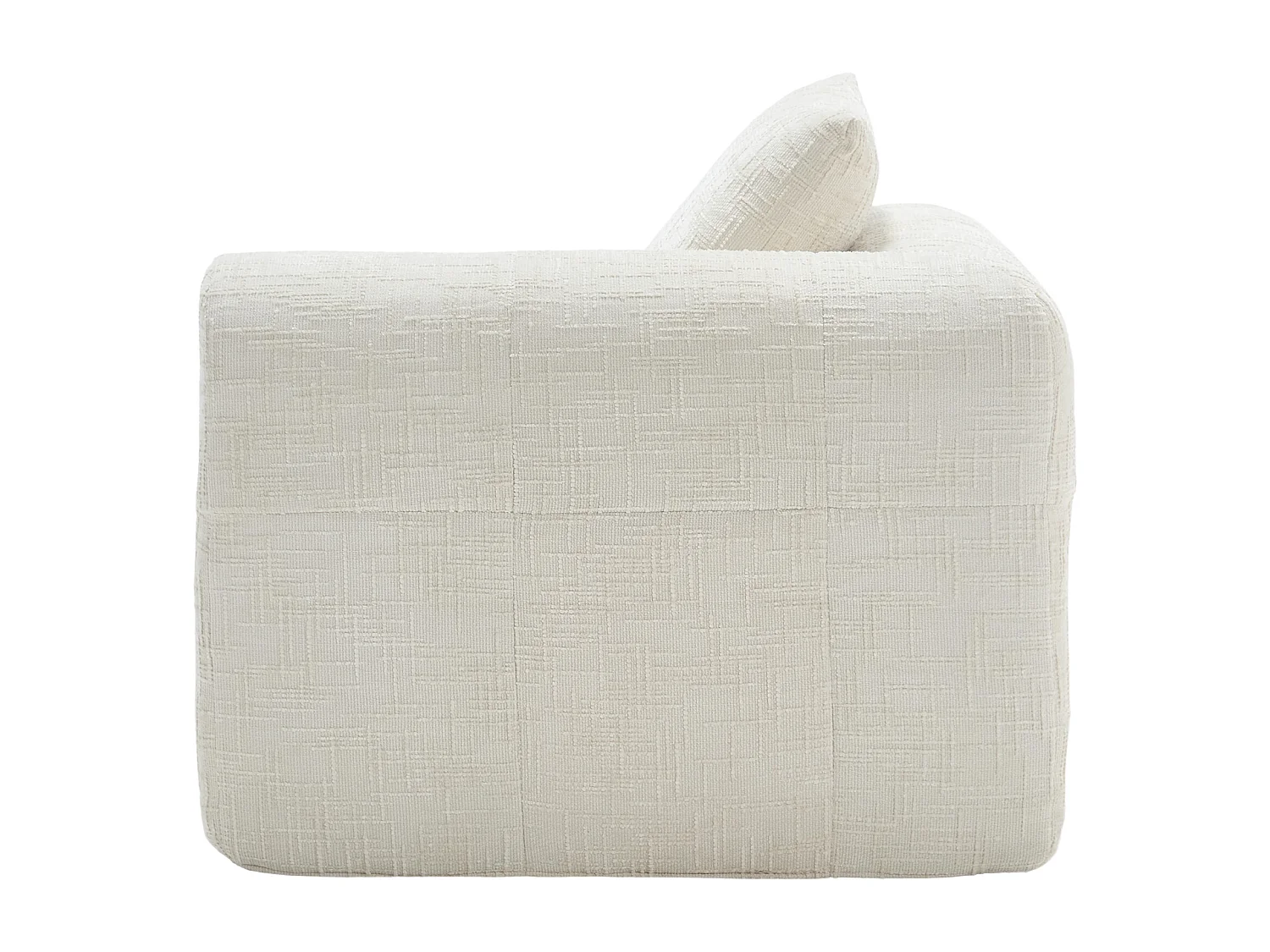 Beige 1-zitsbank - Rechte bank met kussens en opbergvakken - chenille - sneeuwpatroon