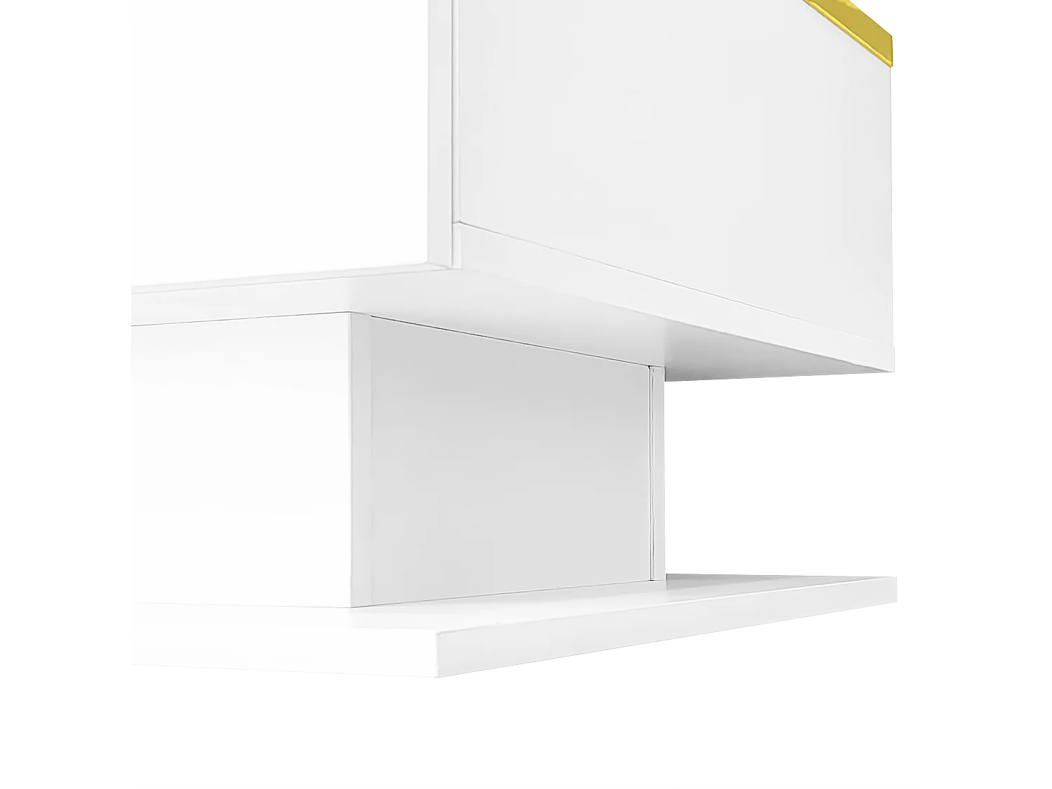 Mesa de centro blanca 100 cm - Mesa de centro con iluminación LED y separadores de espacio - espacio abierto - para sala de estar