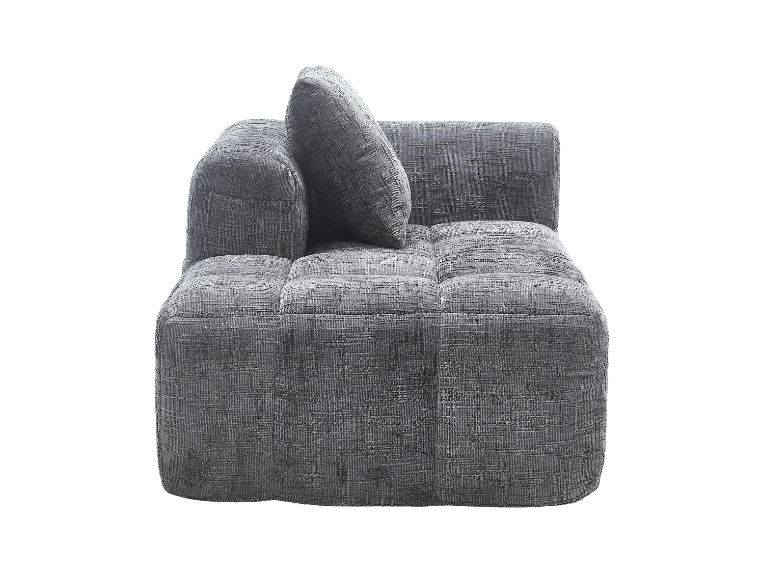 Divano 1 posto grigio - Divano dritto con cuscini e tasche portaoggetti - motivo neve