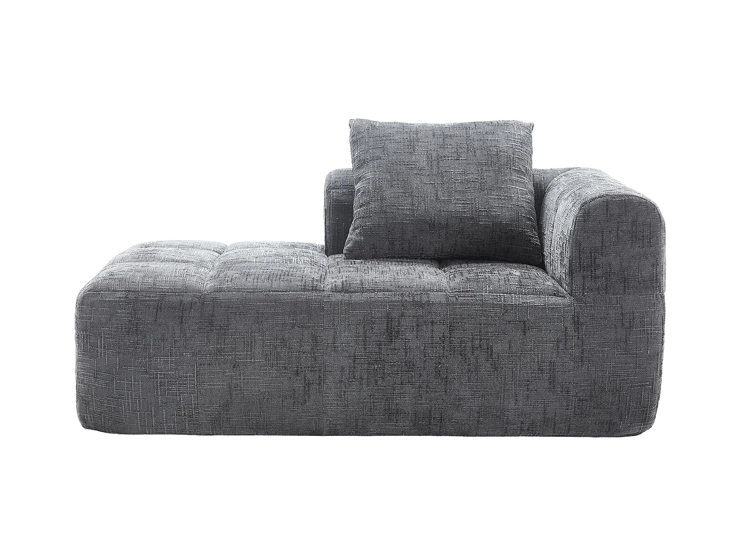 Divano 1 posto grigio - Divano dritto con cuscini e tasche portaoggetti - motivo neve