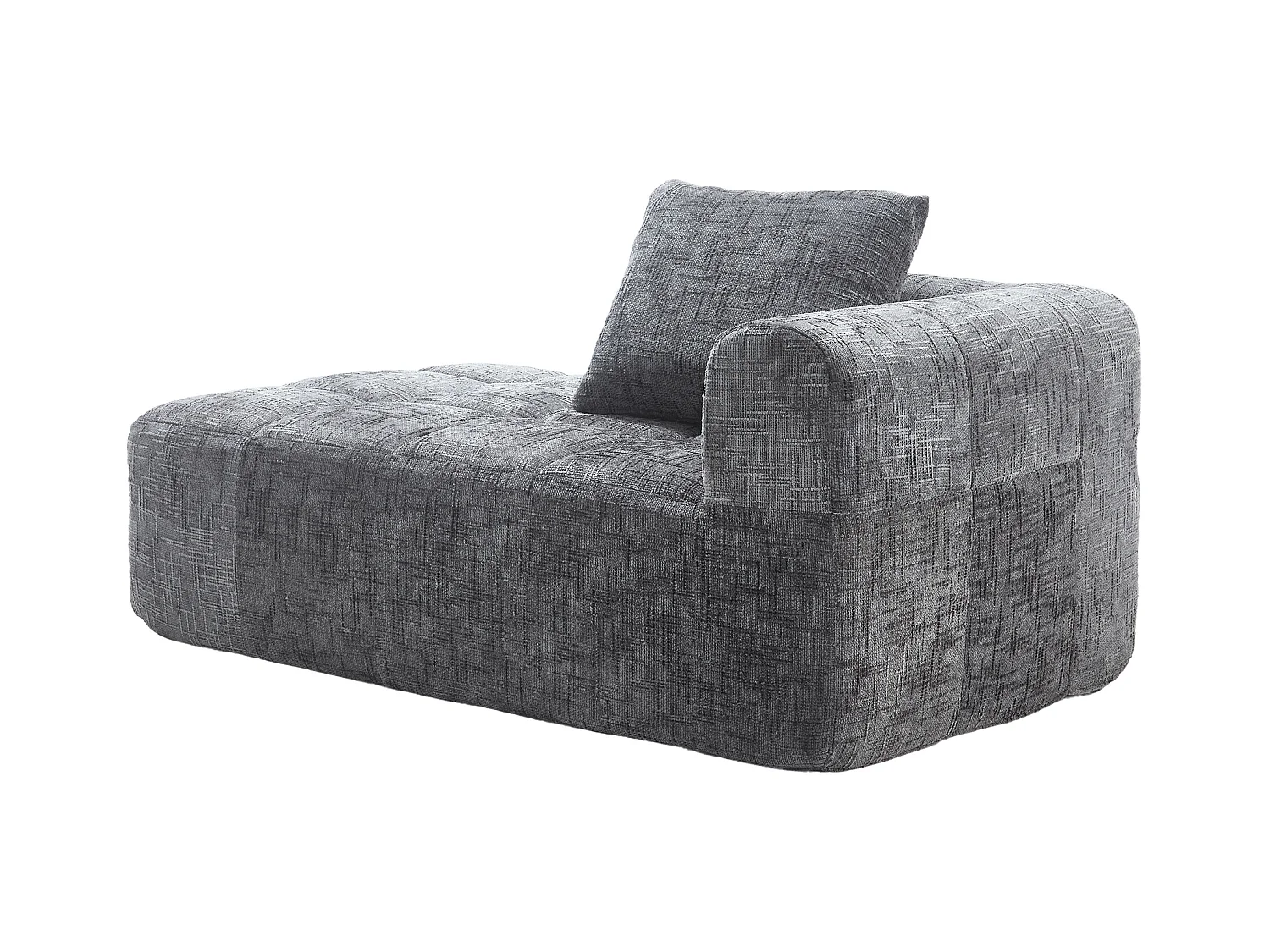 Divano 1 posto grigio - Divano dritto con cuscini e tasche portaoggetti - motivo neve