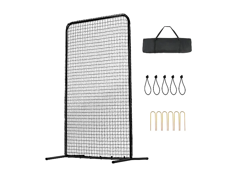 Red de Béisbol SucceBuy, 210 x 120cm, Red de Bateo Portátil con Bolsa de Transporte y Estacas de Suelo, Protección de Lanzamiento Robusta