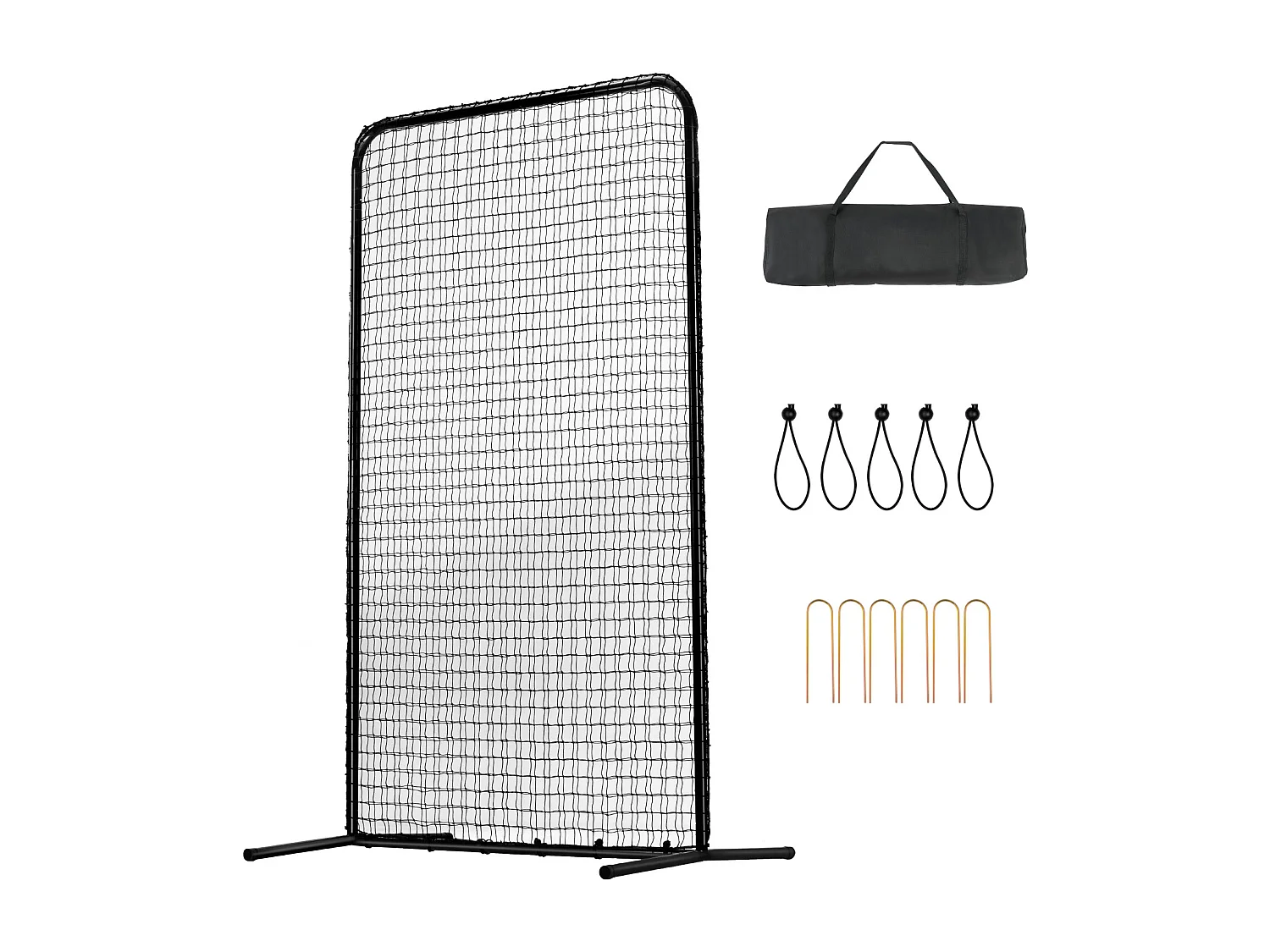 Filet de Baseball SucceBuy, 210 x 120cm, Filet de Frappeur Portable avec Sac de Transport et Piquets de Sol, Protection de Lancer Robuste