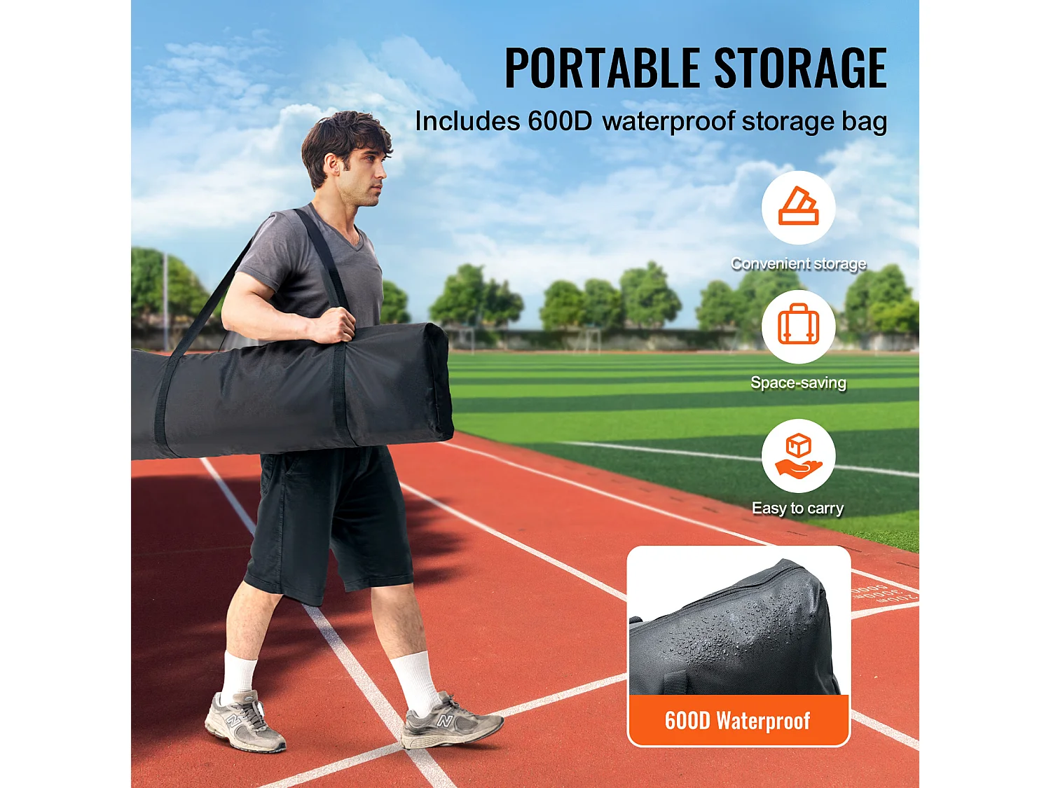 Filet de Baseball SucceBuy, 210 x 120cm, Filet de Frappeur Portable avec Sac de Transport et Piquets de Sol, Protection de Lancer Robuste