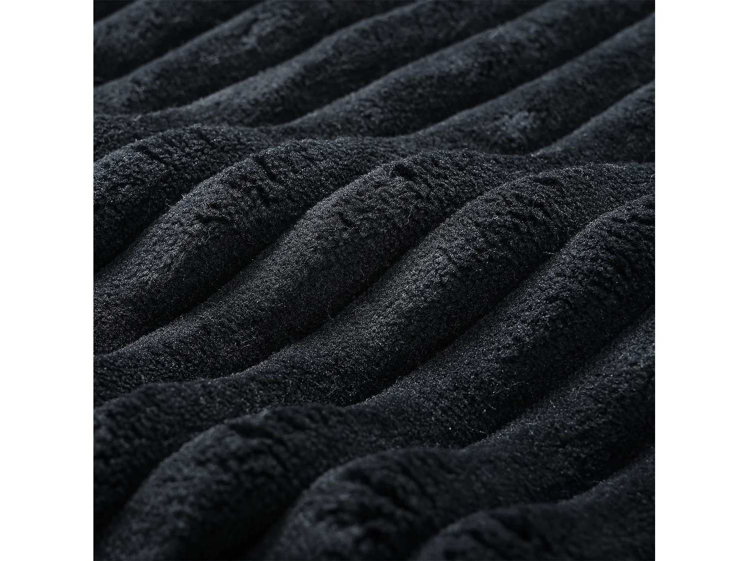 Canapé d'angle droit - Canapé avec 4 coussins - design nuage simple - velours côtelé blanc