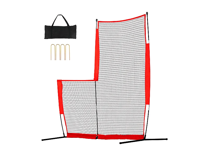 Filet de Baseball SucceBuy en Forme de L de 210 x 210cm pour Cage de Frappeurs, Écran de Softball