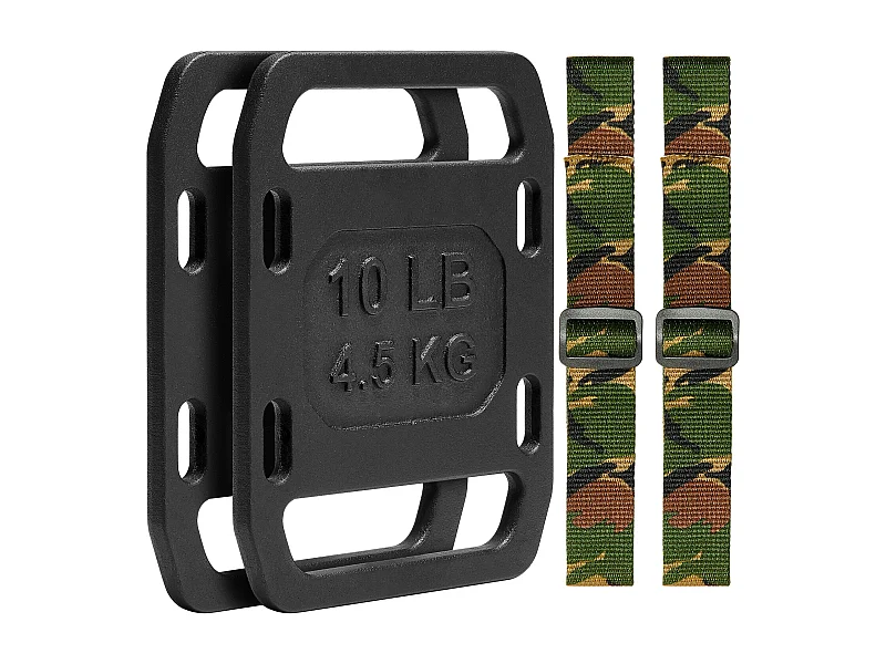 Gietijzeren Gewichtsplaat SucceBuy voor Rugzak, Paar Gewichtsplaten van 4.5kg met Handgreep voor Rugzak