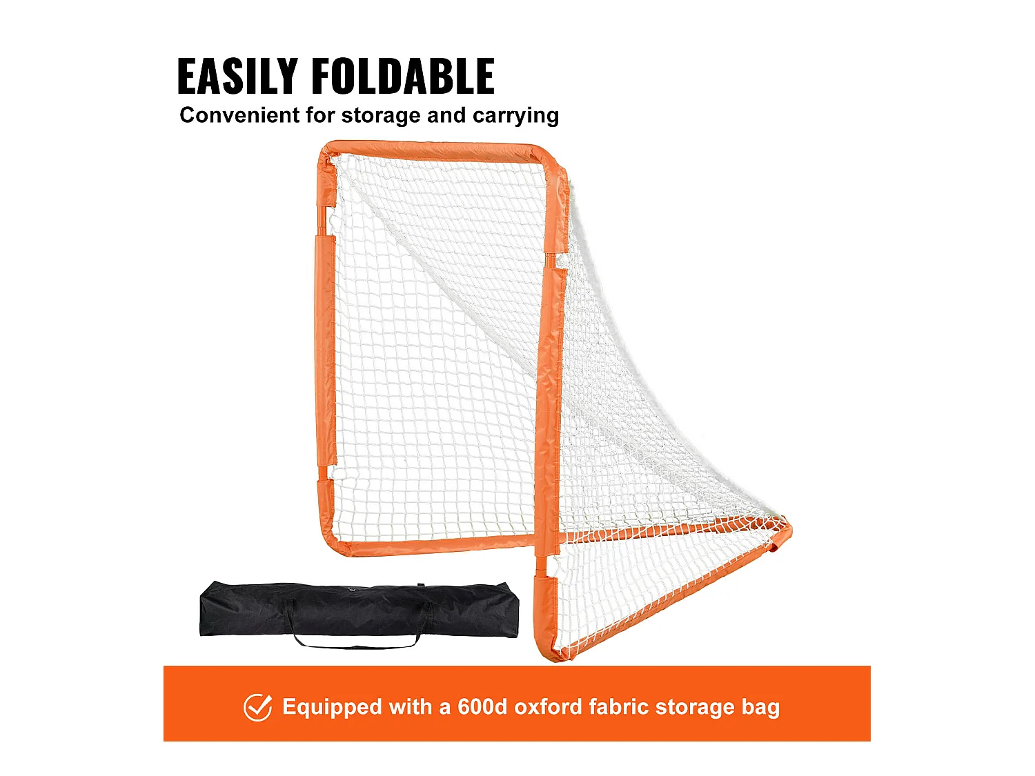 Filet de But de Crosse SucceBuy 10 x 10cm, Filet de Crosse Pliable pour Enfants avec Sac de Transport, Filet d'Entraînement Durable pour l'Arrière-Cour