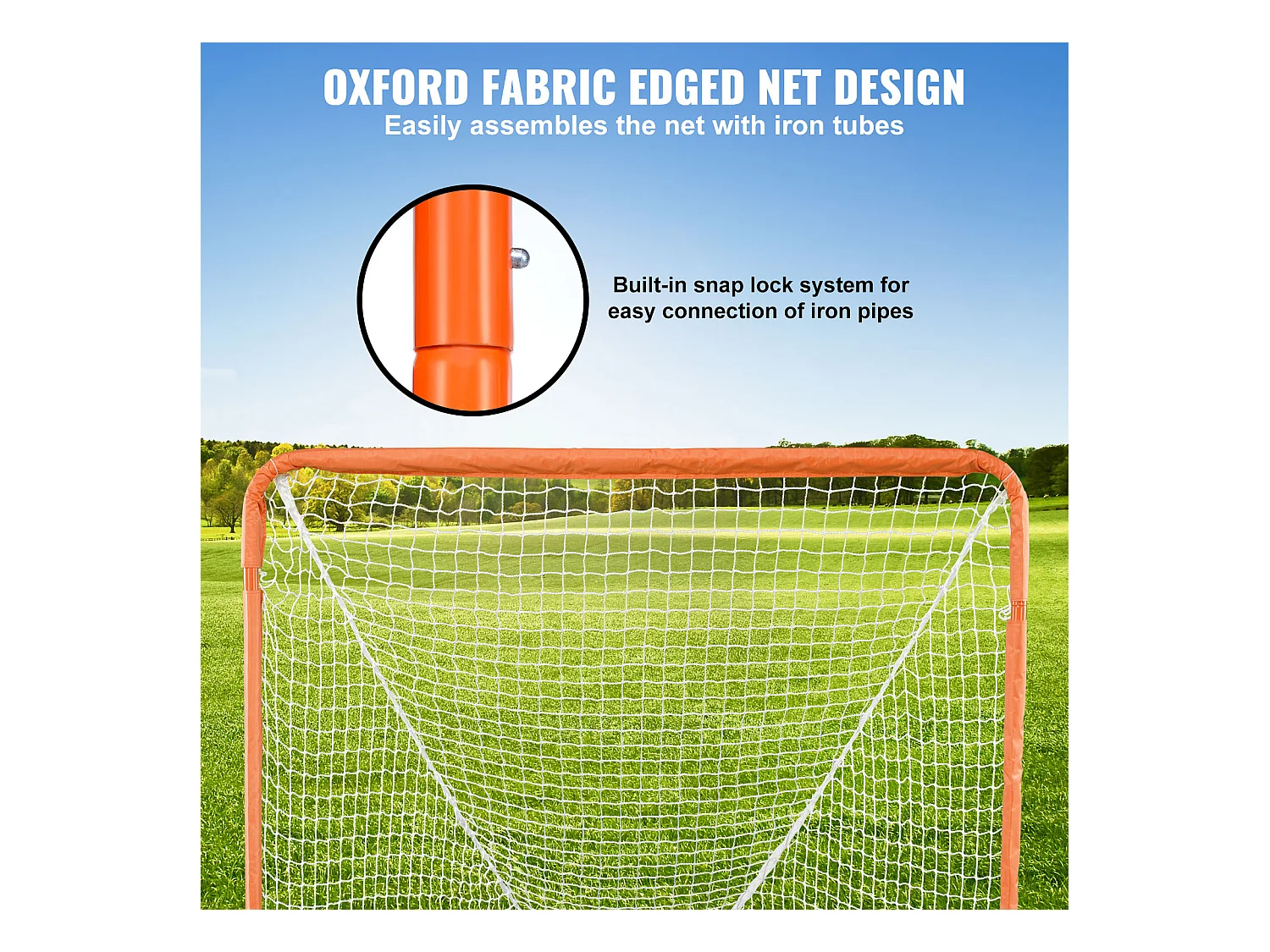 Filet de But de Crosse SucceBuy 10 x 10cm, Filet de Crosse Pliable pour Enfants avec Sac de Transport, Filet d'Entraînement Durable pour l'Arrière-Cour
