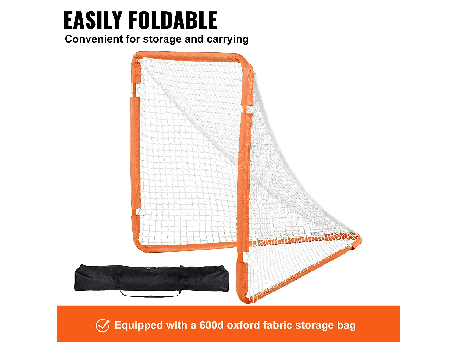 Filet de But de Crosse SucceBuy 10 x 10cm, Filet de Crosse Pliable pour Enfants avec Sac de Transport, Filet d'Entraînement Durable pour l'Arrière-Cour