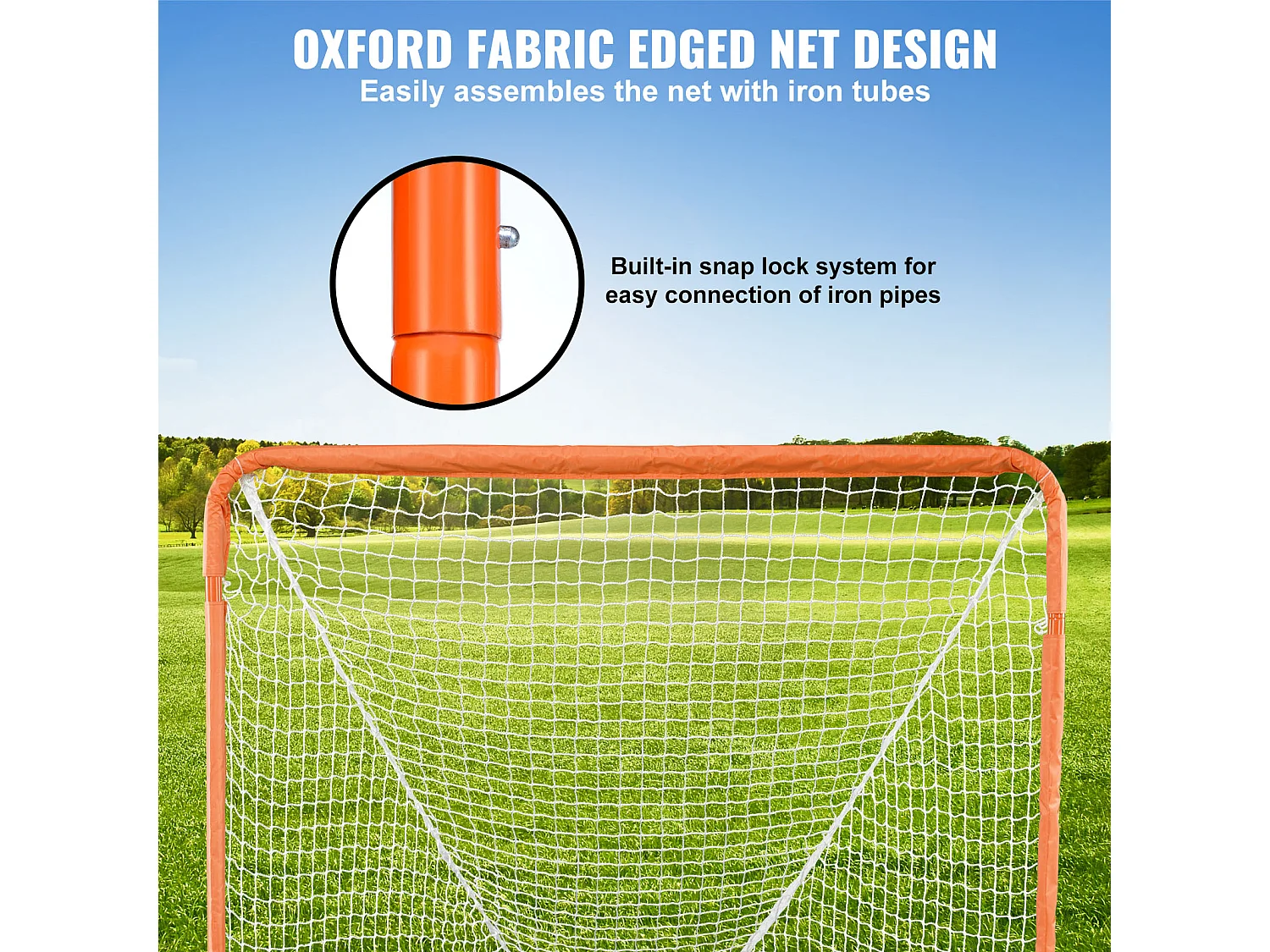 Filet de But de Crosse SucceBuy 10 x 10cm, Filet de Crosse Pliable pour Enfants avec Sac de Transport, Filet d'Entraînement Durable pour l'Arrière-Cour