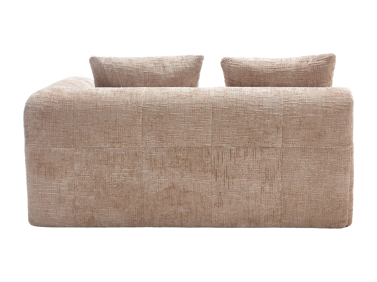 Divano a 2 posti color cachi - Divano dritto con cuscini e tasche portaoggetti - fantasia neve