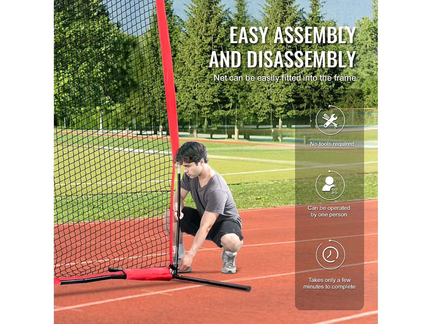 Filet de Protection SucceBuy, 51 x 25cm, Filet de Protection pour le Sport, Équipement d'Entraînement Portable avec Sac de Transport, Écran de Protection