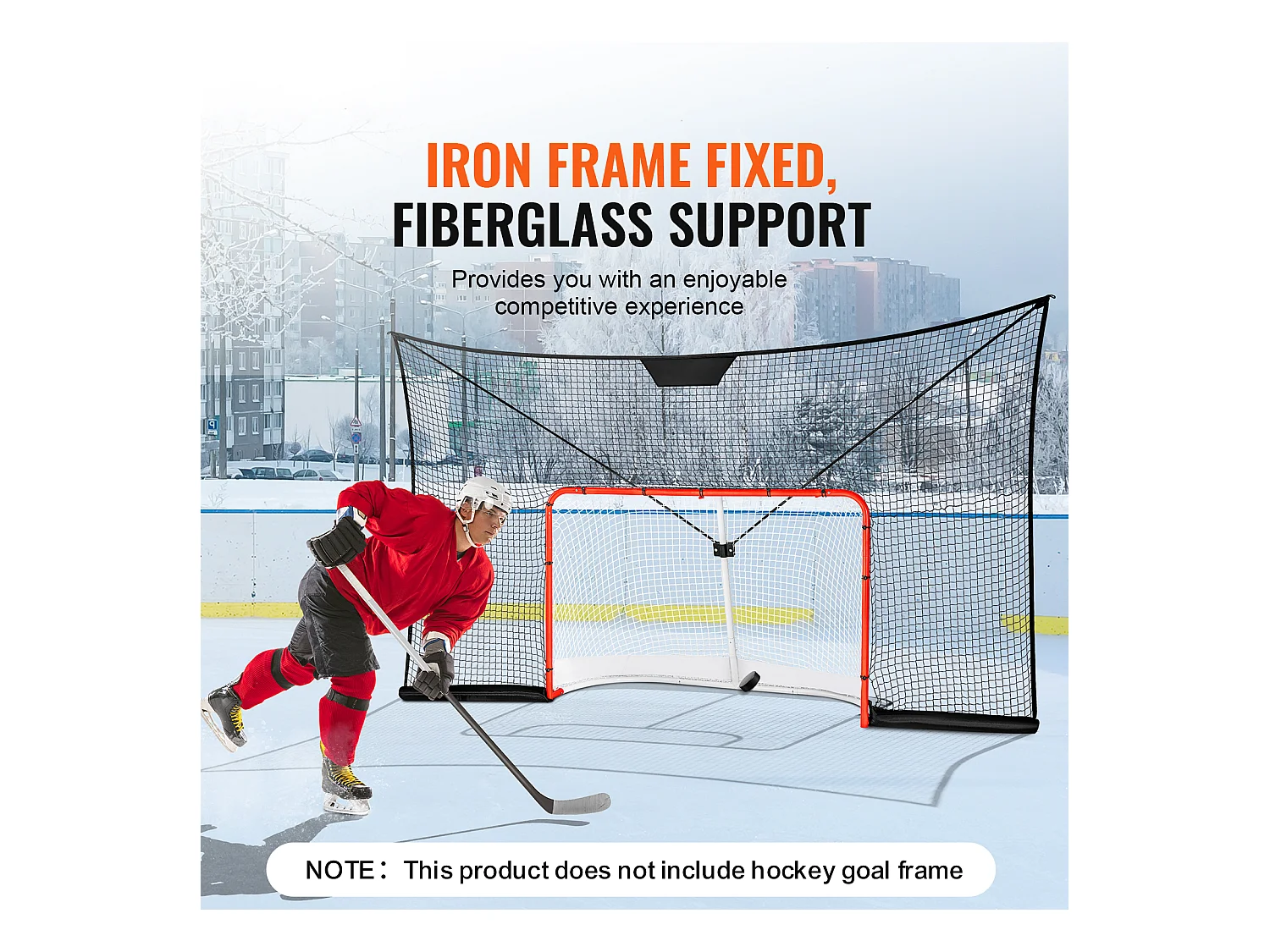 Red de Parada SucceBuy de Portería de Hockey Red de Objetivo de Deporte de Hockey Callejero al Aire Libre 30 x 18cm