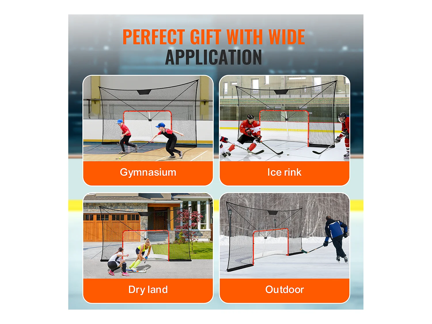 Red de Parada SucceBuy de Portería de Hockey Red de Objetivo de Deporte de Hockey Callejero al Aire Libre 30 x 18cm