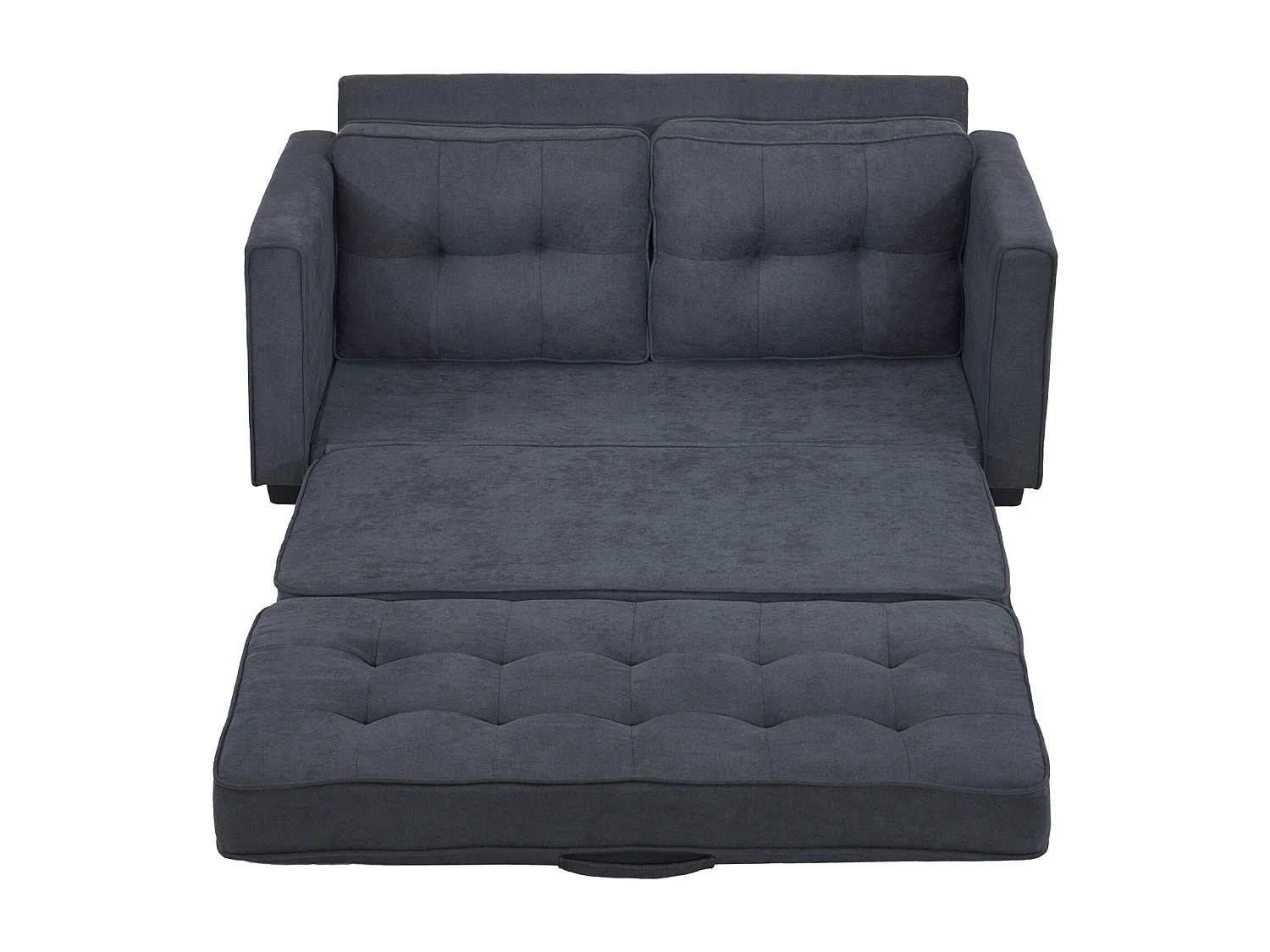 Canapé droit gris  - Canapé avec poches de rangement et coussins - pour le salon