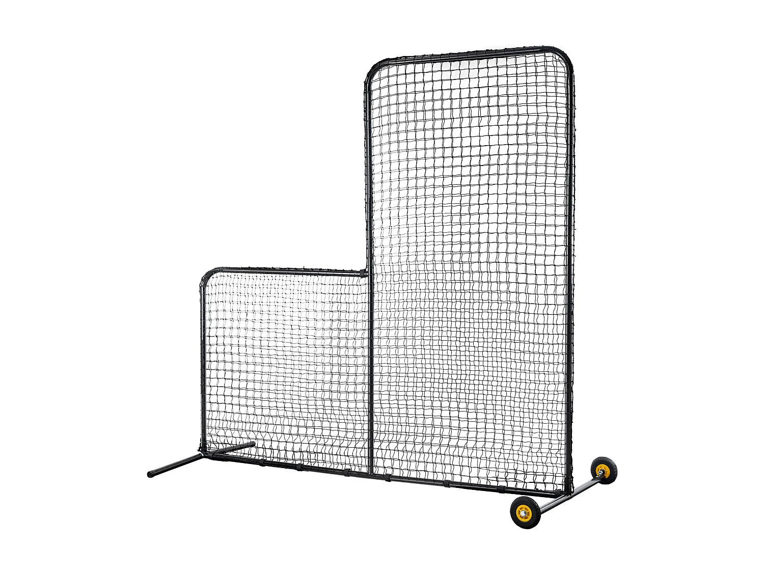 Rete da Baseball SucceBuy, 210 x 210cm, Rete da Battuta Portatile a Forma di L con Borsa di Trasporto, Pioli da Terra, Protezione Lancio Robusta