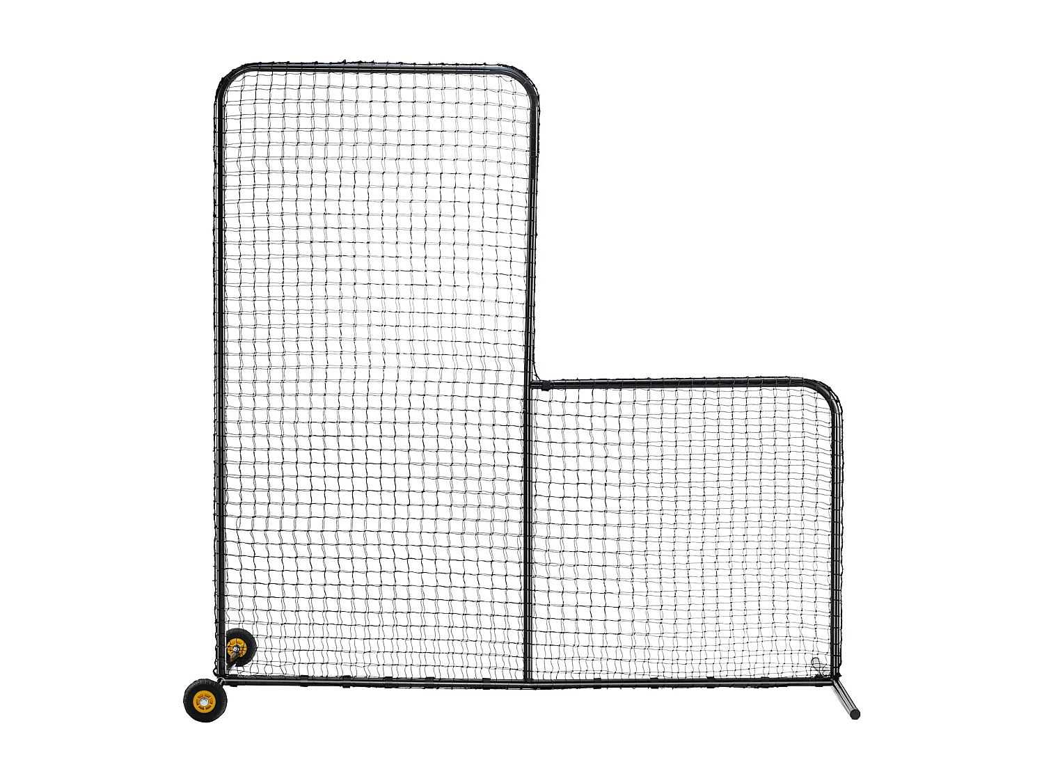 Rete da Baseball SucceBuy, 210 x 210cm, Rete da Battuta Portatile a Forma di L con Borsa di Trasporto, Pioli da Terra, Protezione Lancio Robusta