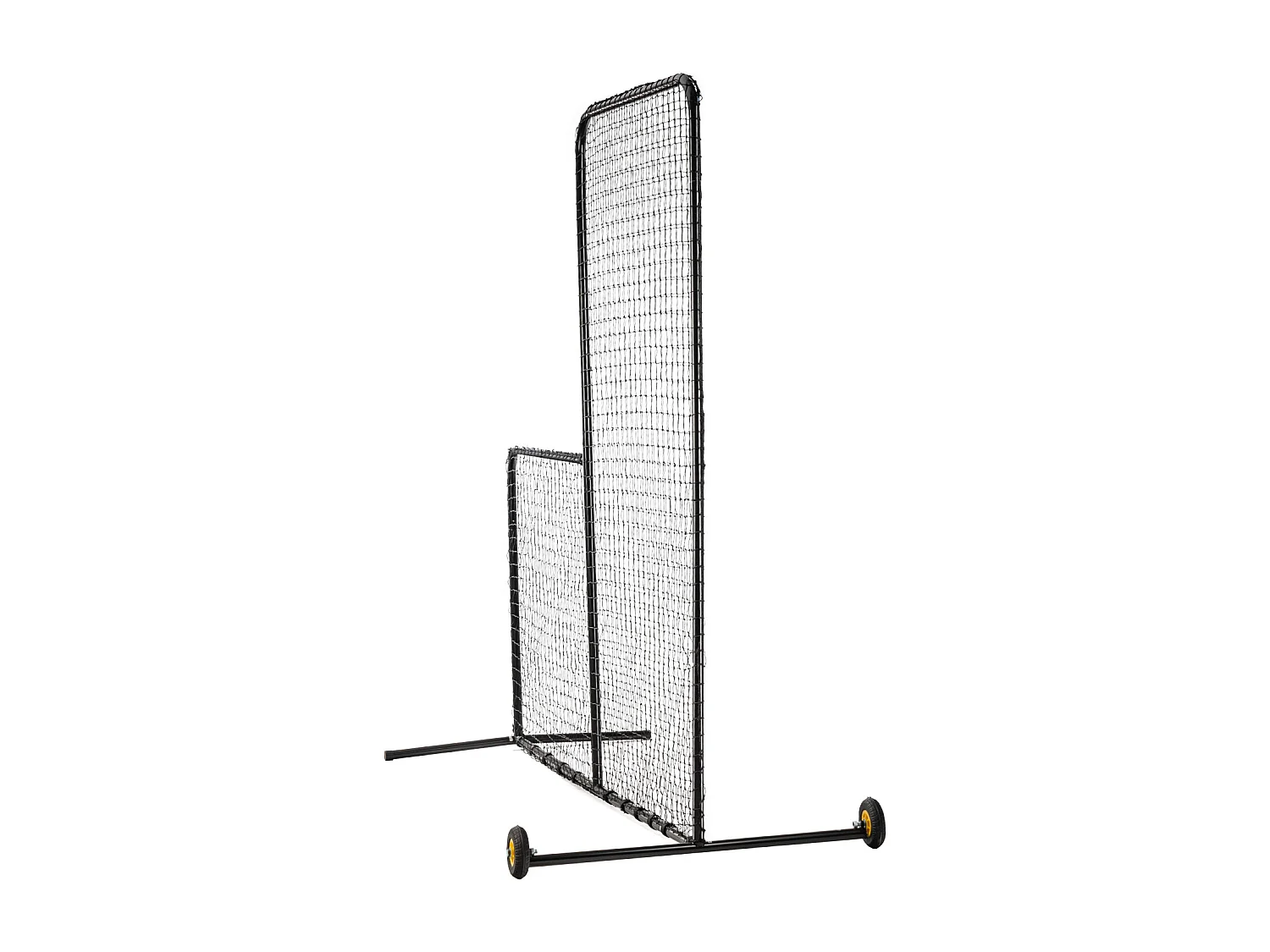 Rete da Baseball SucceBuy, 210 x 210cm, Rete da Battuta Portatile a Forma di L con Borsa di Trasporto, Pioli da Terra, Protezione Lancio Robusta