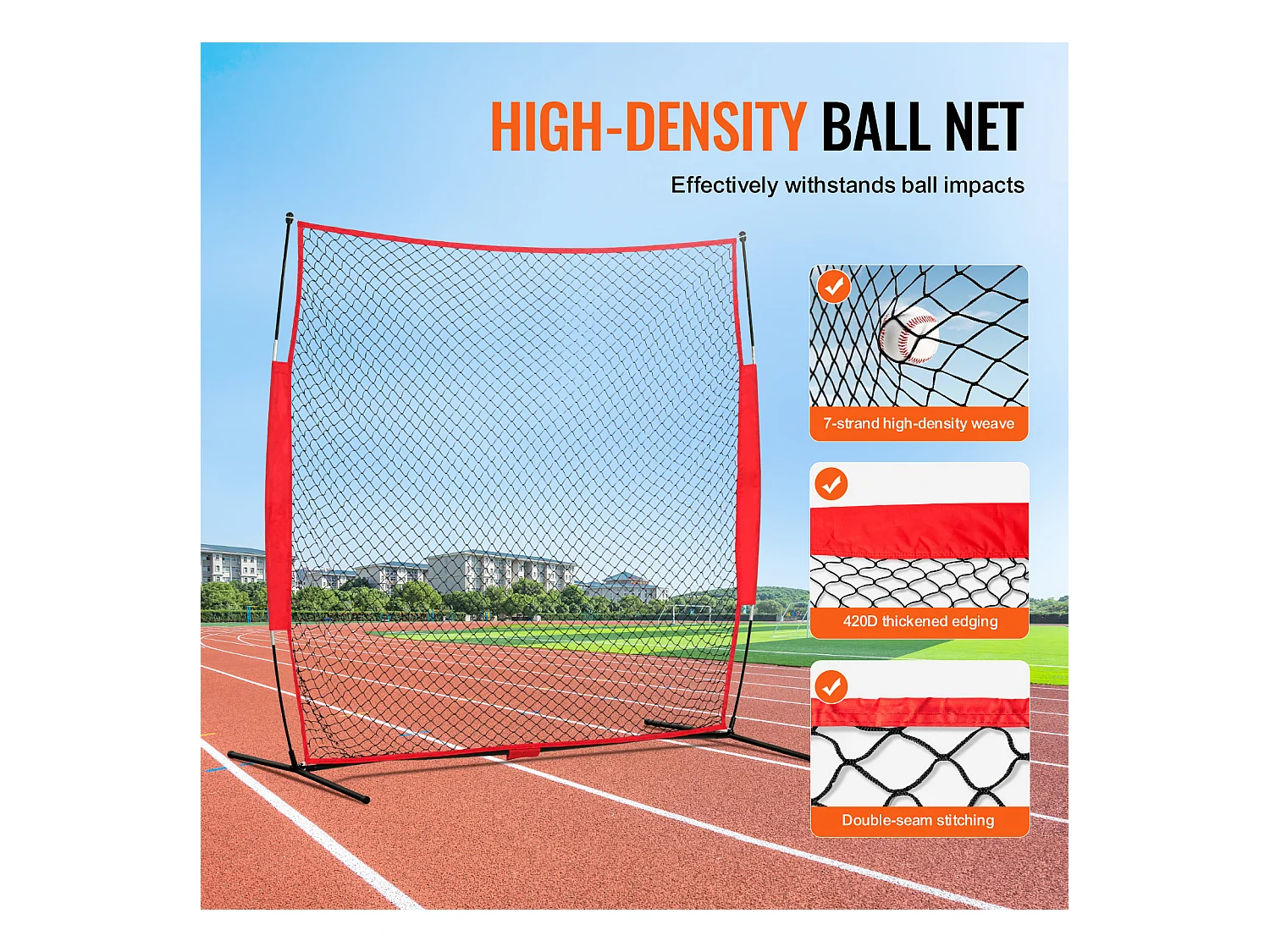 Filet de Protection SucceBuy, Filet d'Entraînement pour Softball, Barrière Sportive, 18 x 18cm pour l'Entraînement