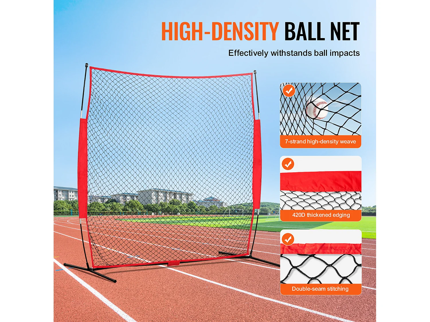 Filet de Protection SucceBuy, Filet d'Entraînement pour Softball, Barrière Sportive, 18 x 18cm pour l'Entraînement