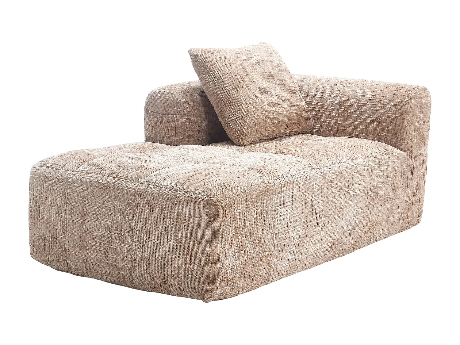 Canapé 1 place kaki - Canapé droit avec Coussins et Poches de Rangement - motif neige