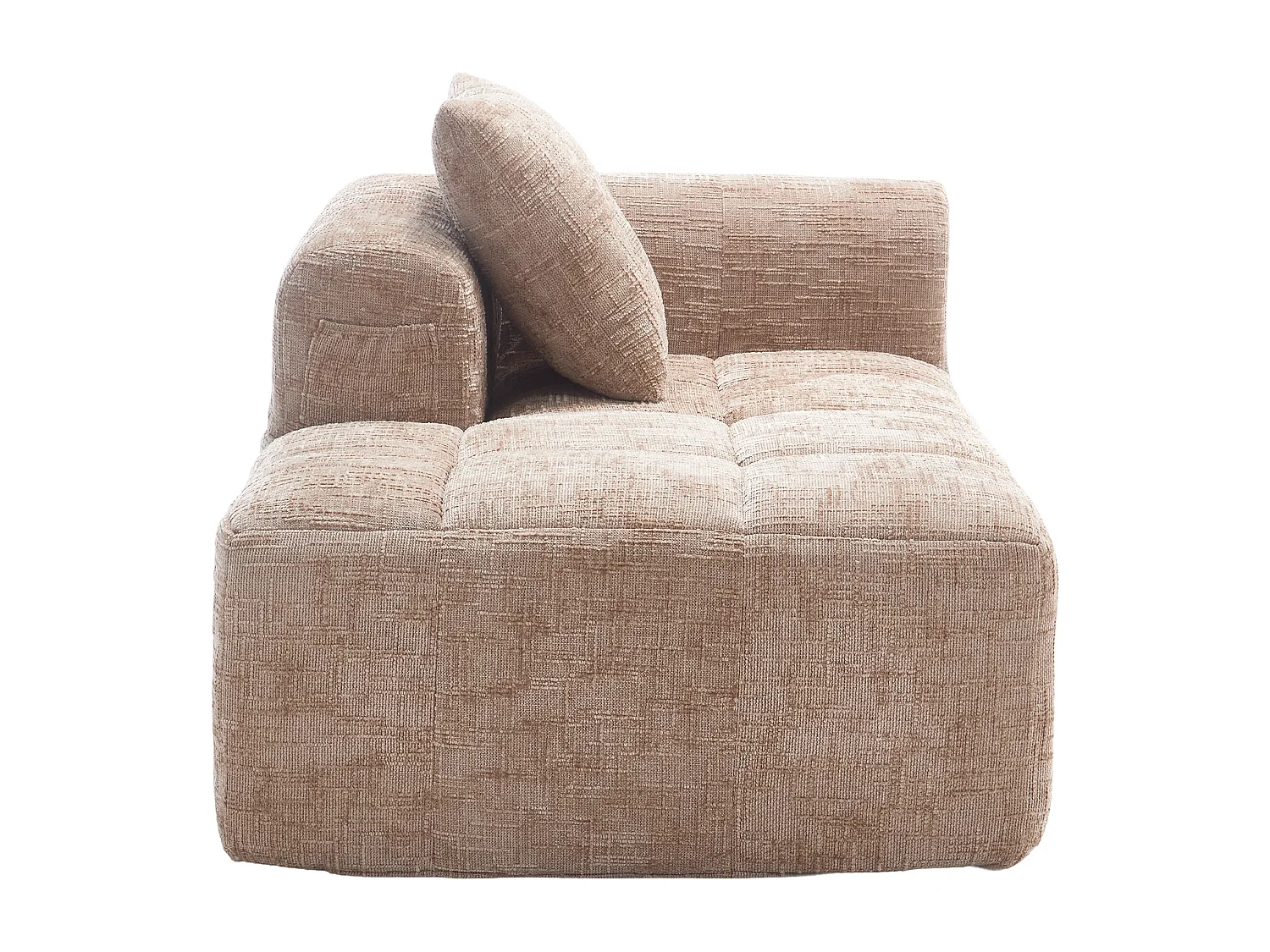 Canapé 1 place kaki - Canapé droit avec Coussins et Poches de Rangement - motif neige