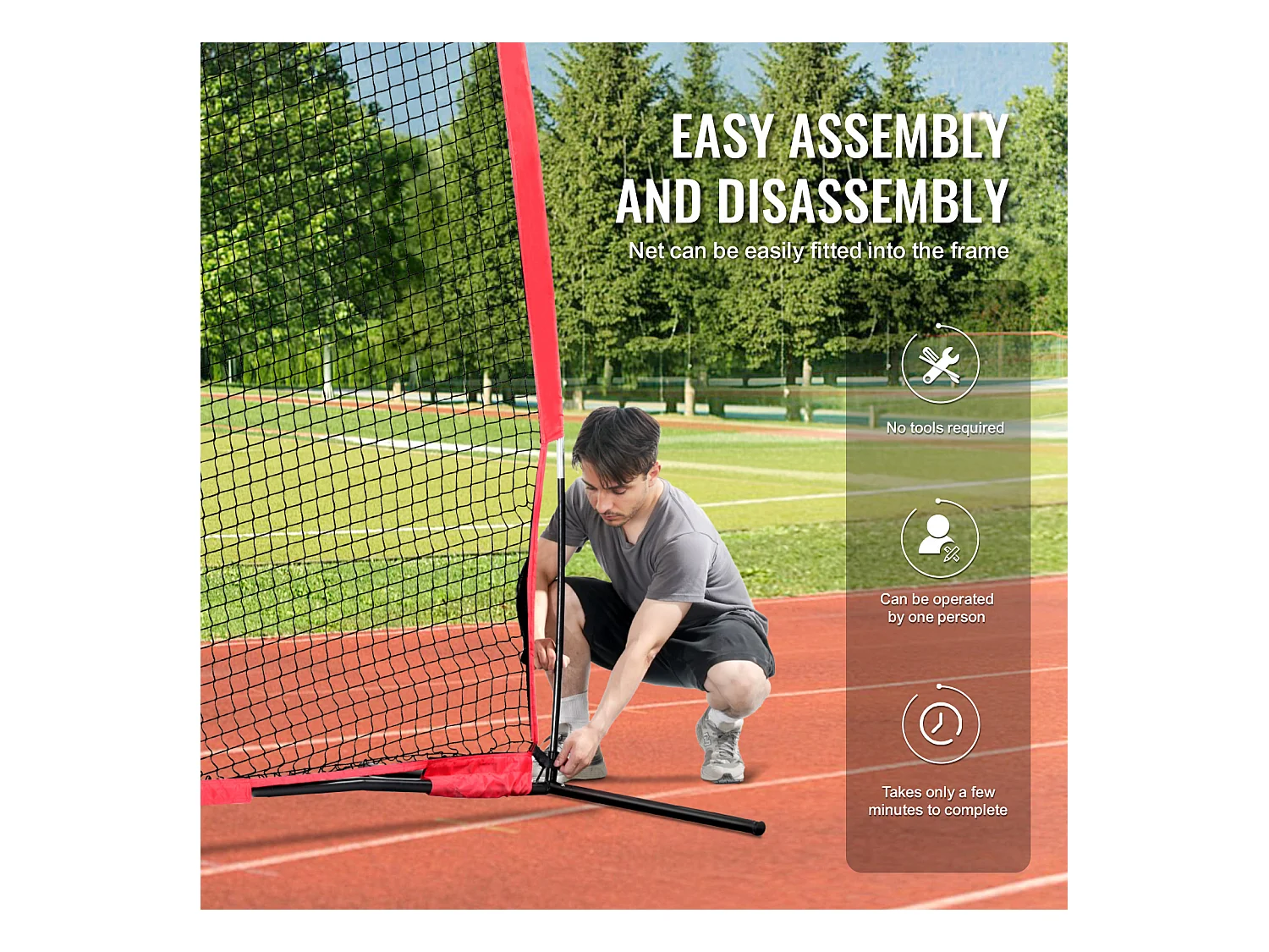 Filet de Protection SucceBuy, 41 x 25 cm, Équipement d'Entraînement Portable avec Sac de Transport, Écran de Protection pour Baseball, Softball, Football