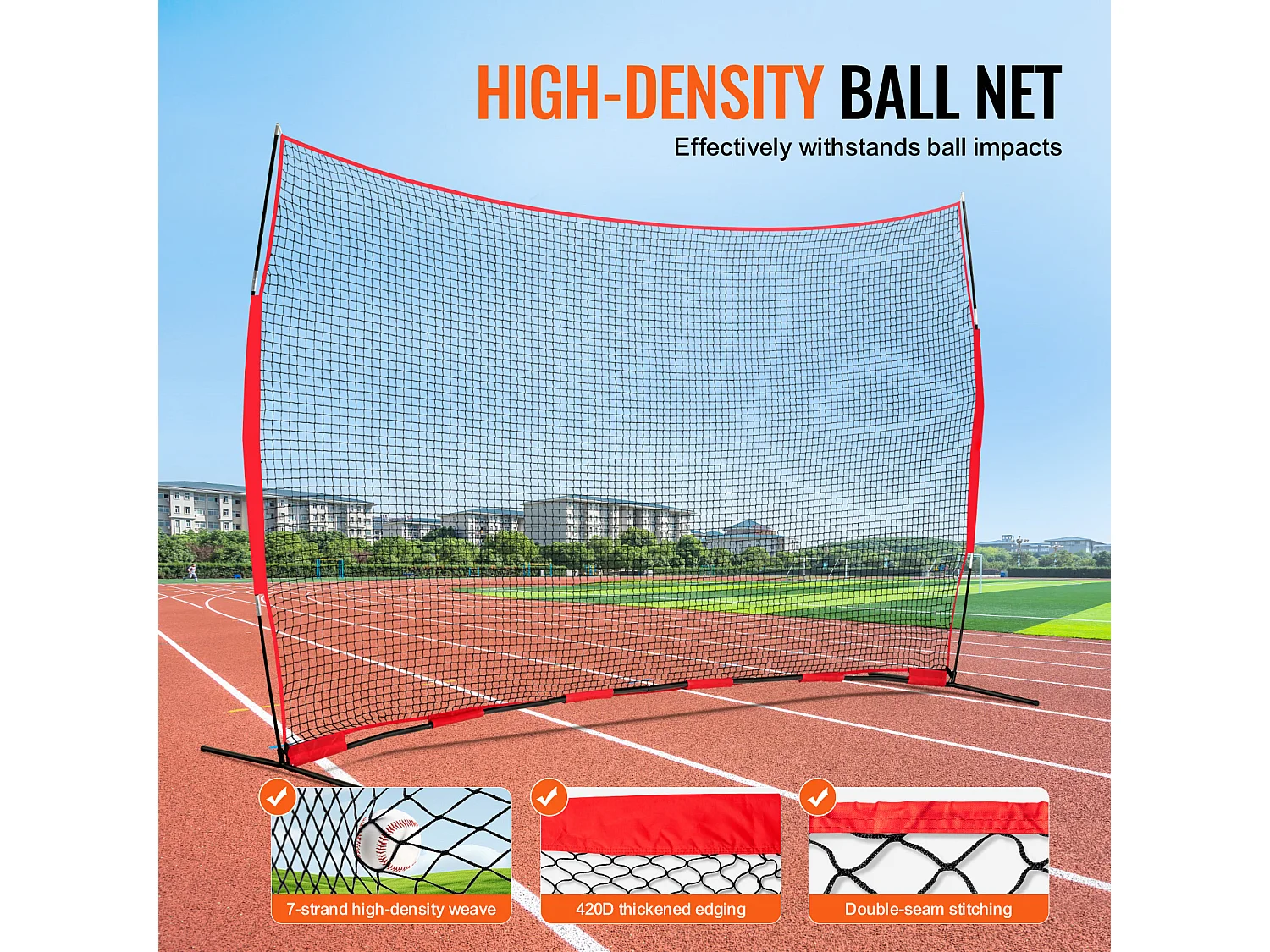 Filet de Protection SucceBuy, 41 x 25 cm, Équipement d'Entraînement Portable avec Sac de Transport, Écran de Protection pour Baseball, Softball, Football