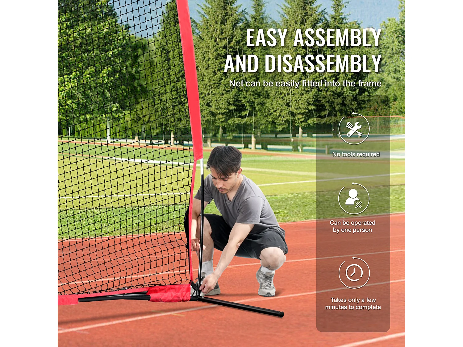 Filet de Protection SucceBuy, 41 x 25 cm, Équipement d'Entraînement Portable avec Sac de Transport, Écran de Protection pour Baseball, Softball, Football