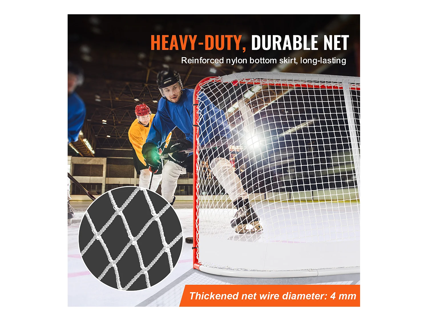 Street Hockey Net SucceBuy Ensemble de Buts de Hockey en Acier Intérieur/Extérieur 183 x 122 cm