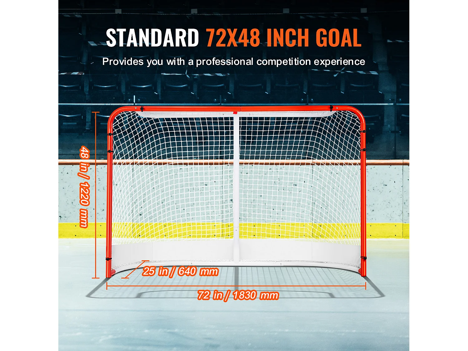 Straat Hockey Net SucceBuy Set van Hockeydoelen van Staal Binnen/Buiten 183 x 122 cm