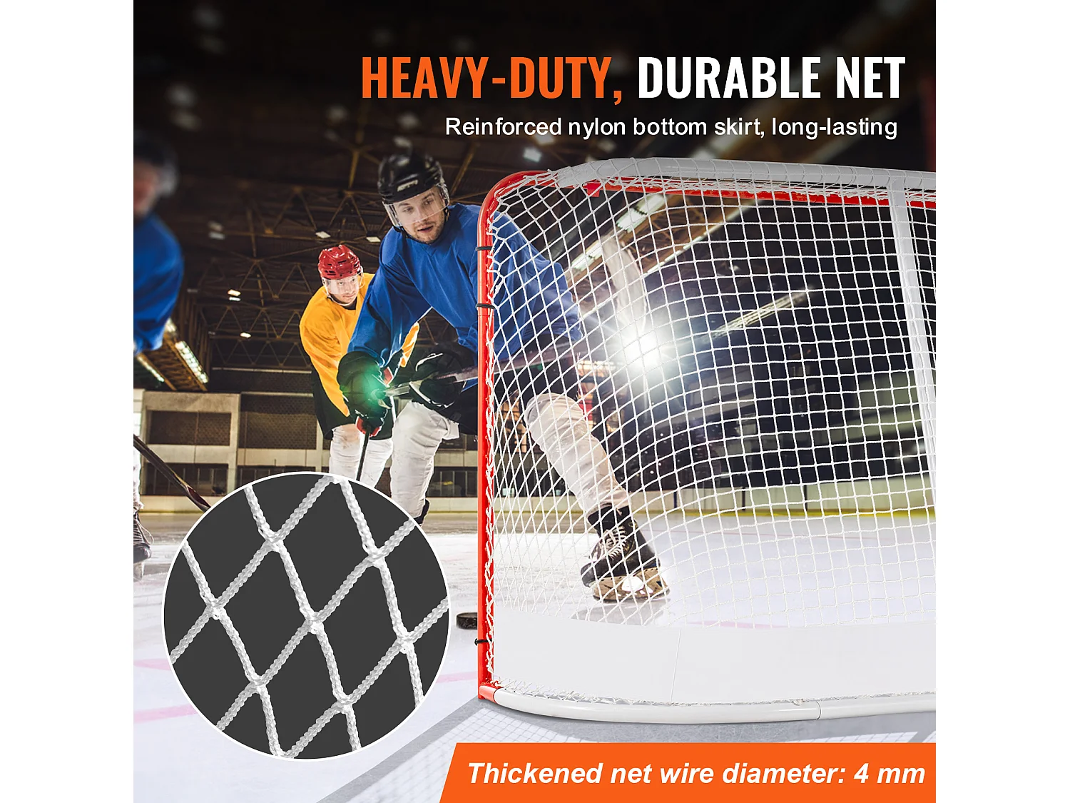 Straat Hockey Net SucceBuy Set van Hockeydoelen van Staal Binnen/Buiten 183 x 122 cm