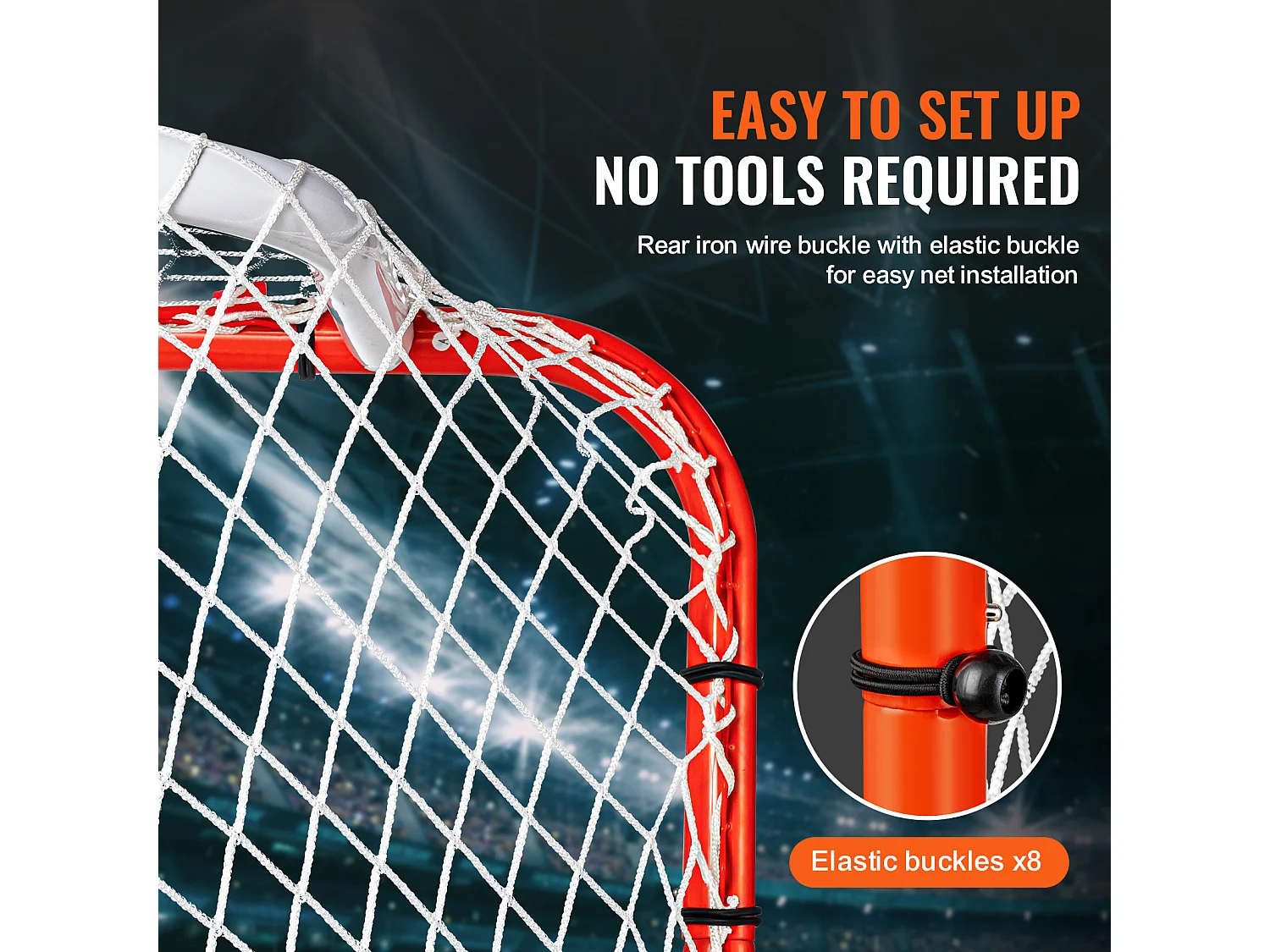 Straat Hockey Net SucceBuy Set van Hockeydoelen van Staal Binnen/Buiten 183 x 122 cm