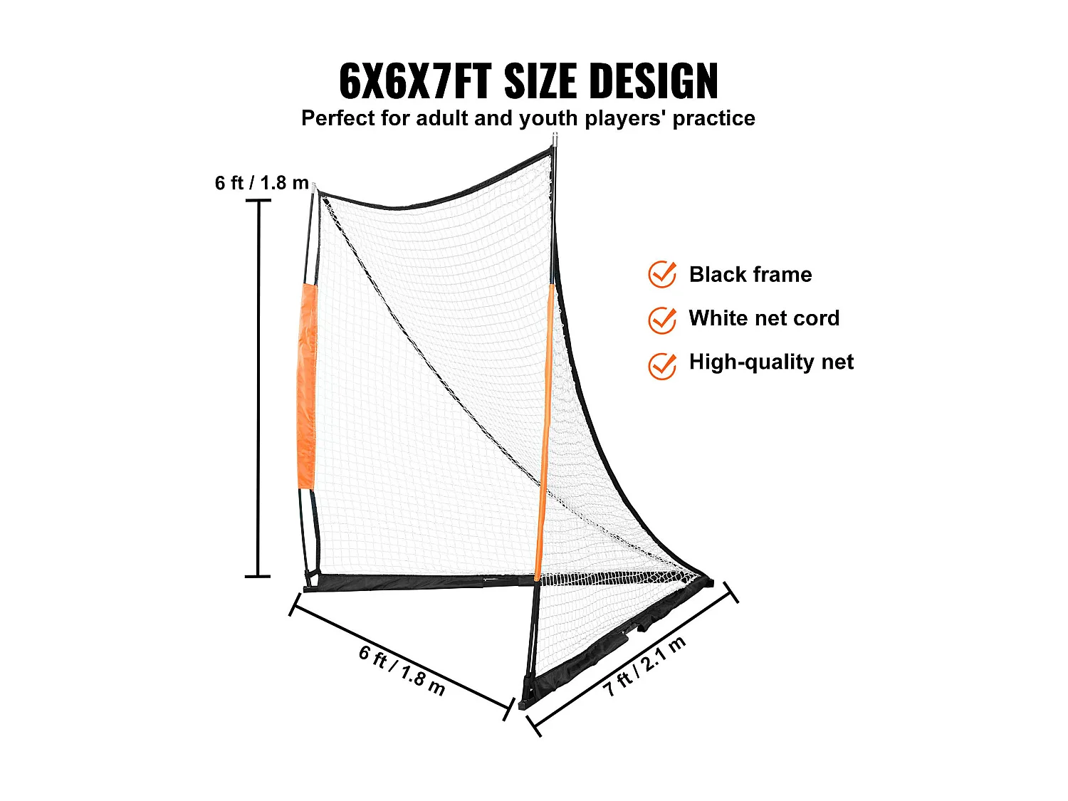 Filet de But de Crosse Sac SucceBuy 15 x 15cm per il Trasporto dell'Attrezzatura Portatile per l'Allenamento in Giardino