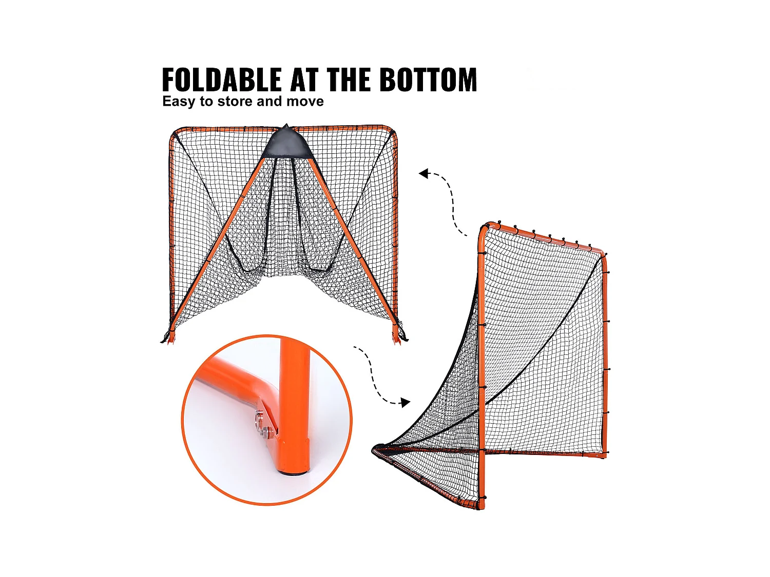 Filet de But de Crosse SucceBuy 15 x 15cm Pliable Équipement d'Entraînement de Crosse dans l'Arrière-Cour Acier