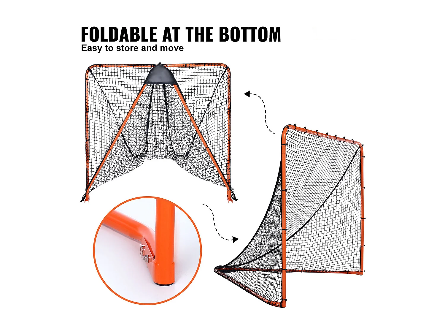 Filet de But de Crosse SucceBuy 15 x 15cm Pliable Équipement d'Entraînement de Crosse dans l'Arrière-Cour Acier