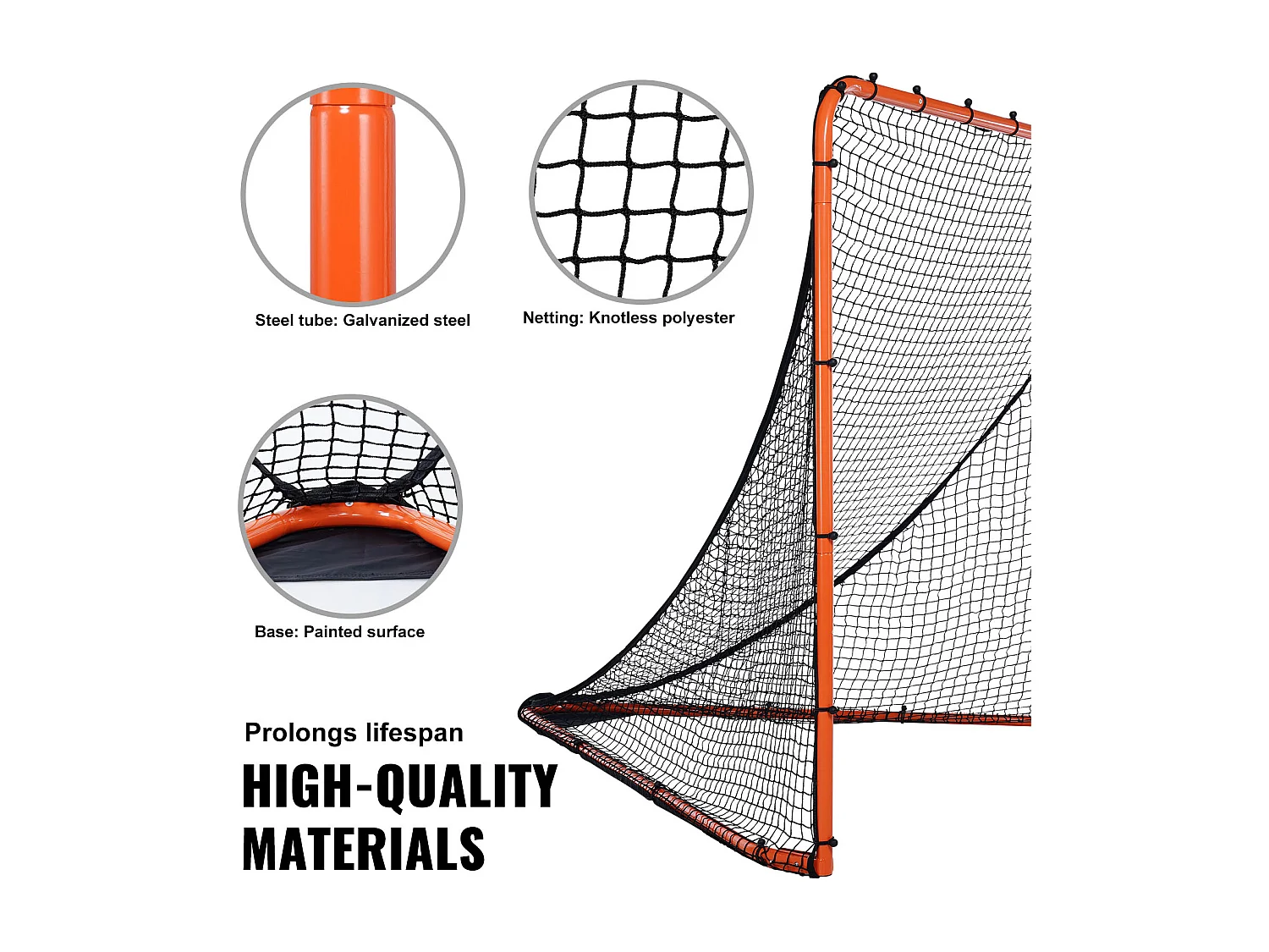 Filet de But de Crosse SucceBuy 15 x 15cm Pliable Équipement d'Entraînement de Crosse dans l'Arrière-Cour Acier
