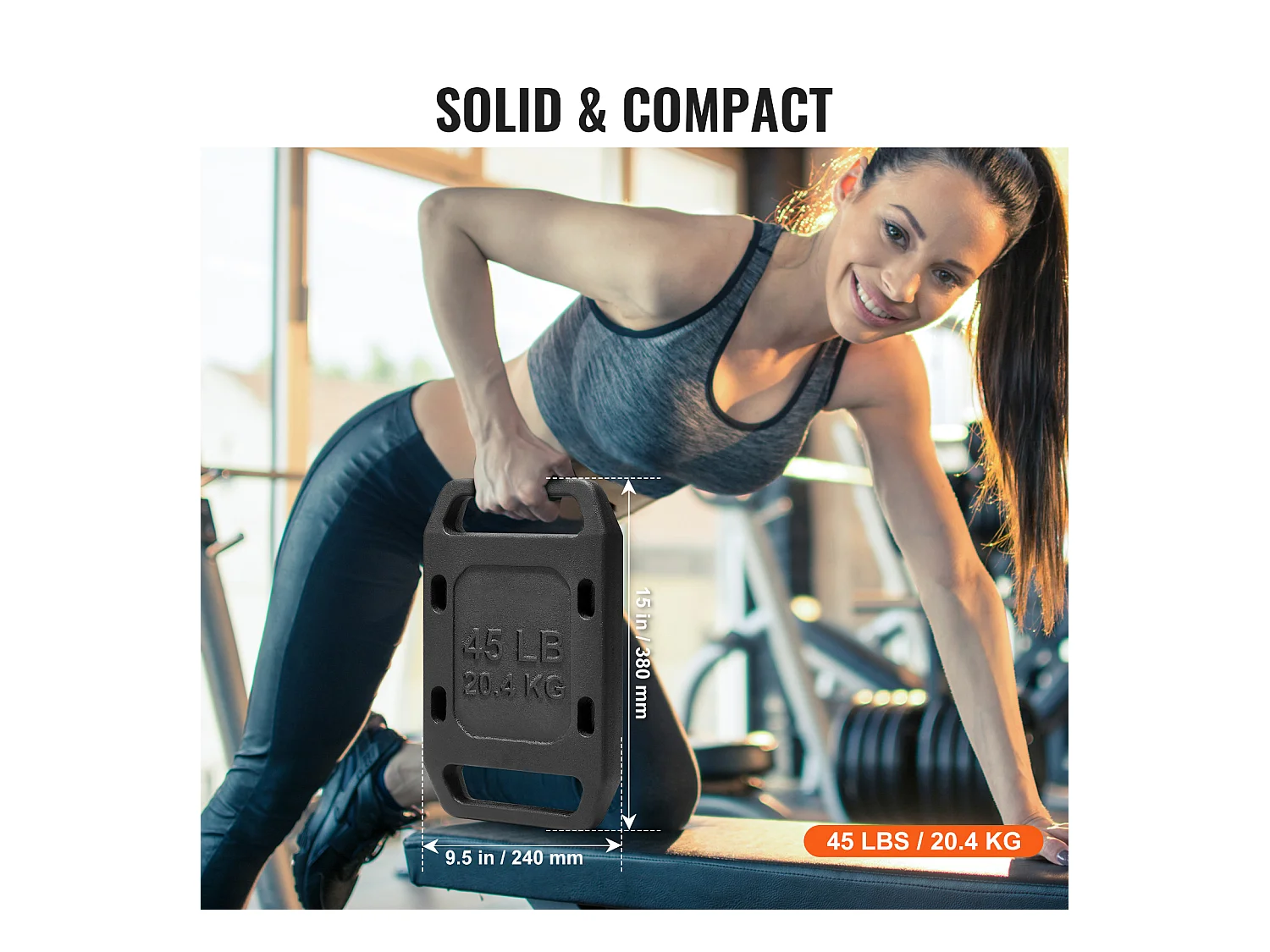 Płyta Obciążeniowa Żeliwna SucceBuy 20kg, Pojedyncza Płyta Plecakowa, Obciążona Płyta do Plecaka, Kulturystyki, Huśtawek, Podnoszenia Ciężarów