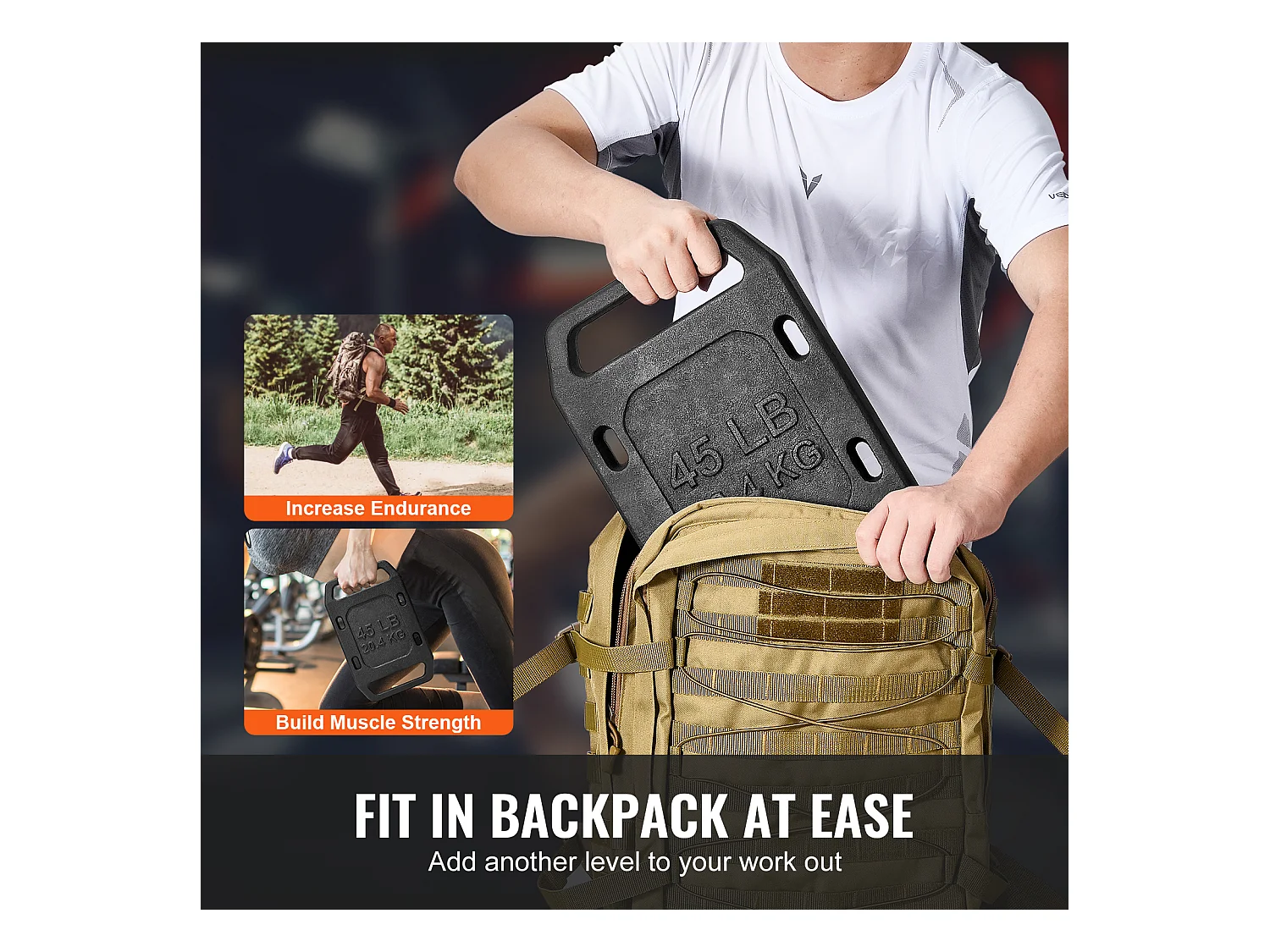 Płyta Obciążeniowa Żeliwna SucceBuy 20kg, Pojedyncza Płyta Plecakowa, Obciążona Płyta do Plecaka, Kulturystyki, Huśtawek, Podnoszenia Ciężarów